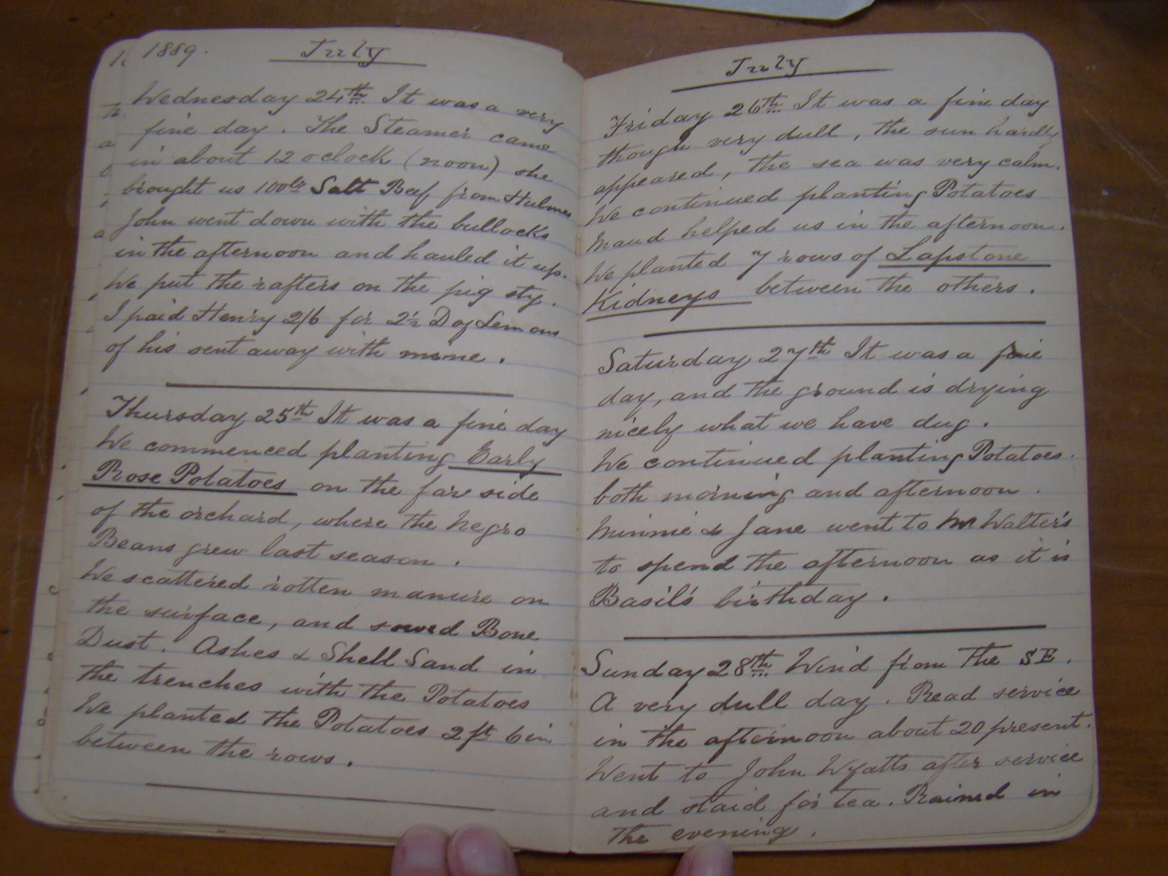Original CS Clarke diary page