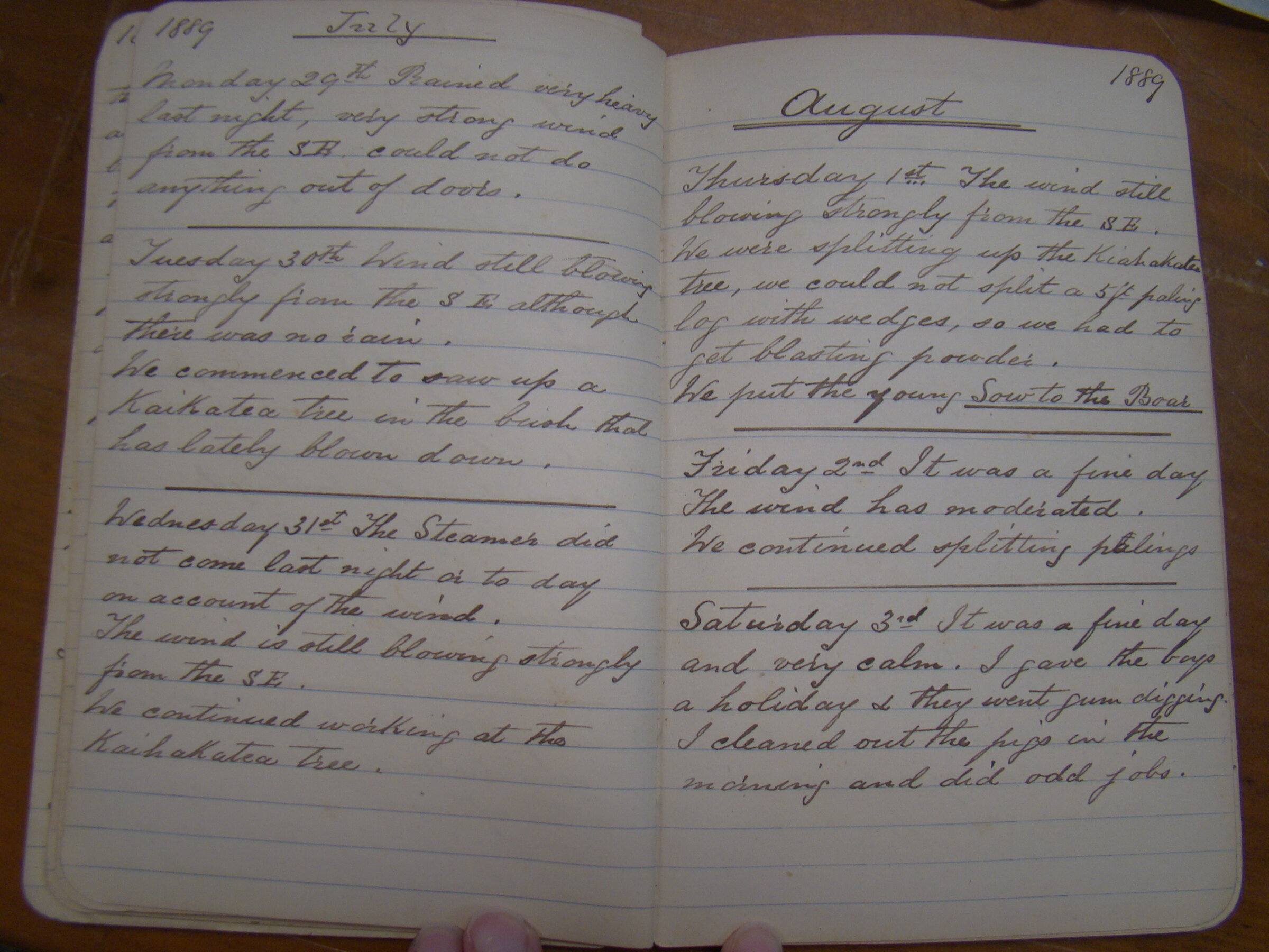 Original CS Clarke diary page