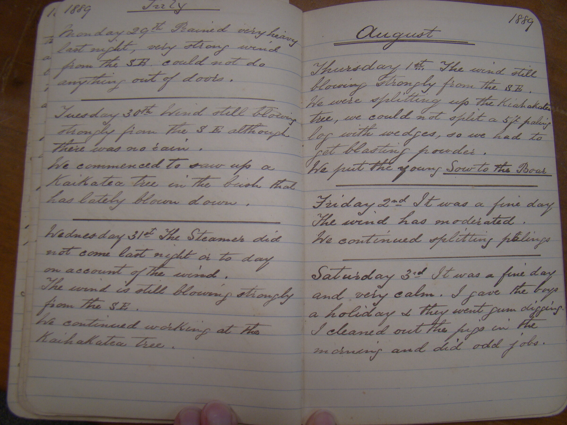 Original CS Clarke diary page