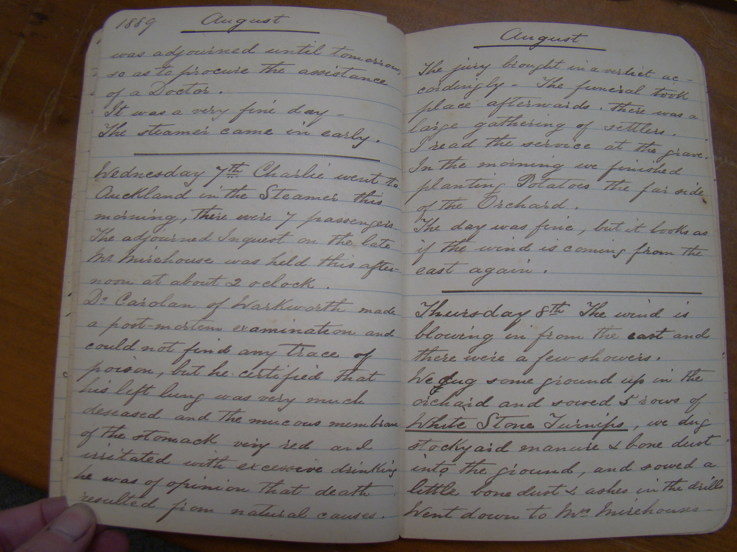 Original CS Clarke diary page