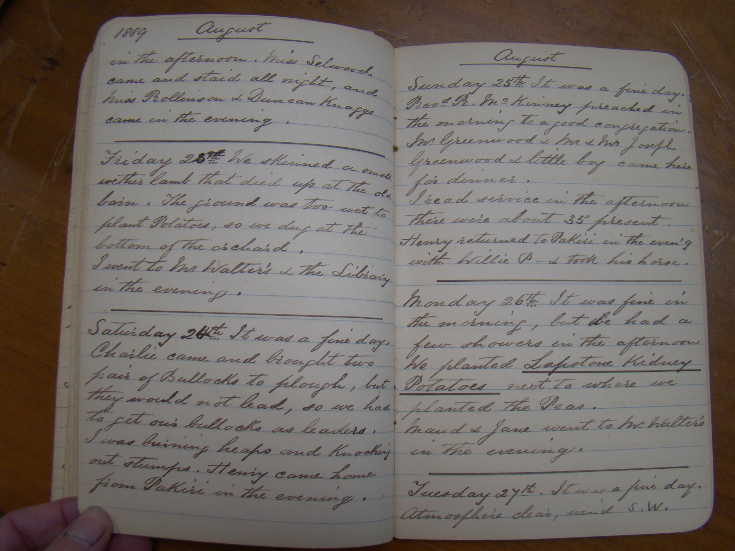 Original CS Clarke diary page