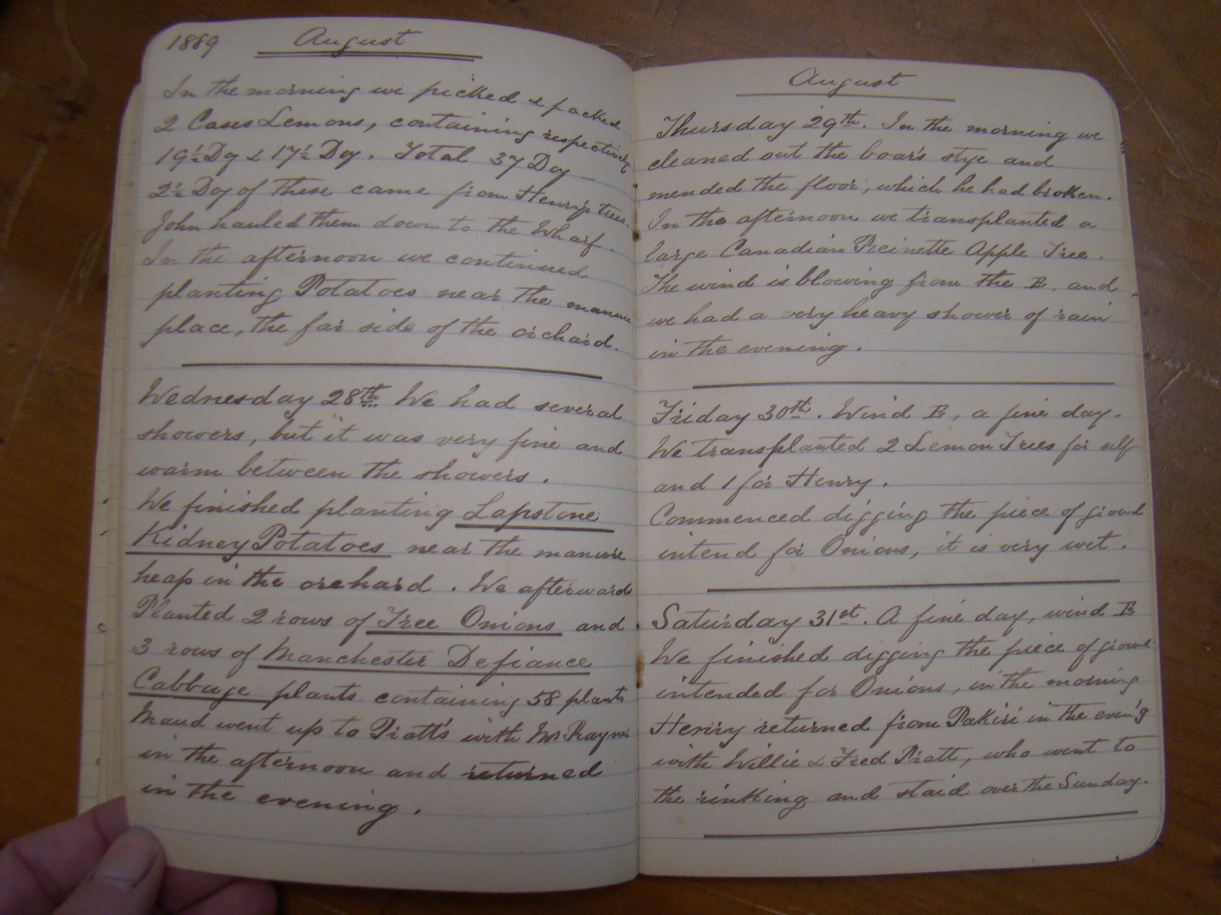 Original CS Clarke diary page