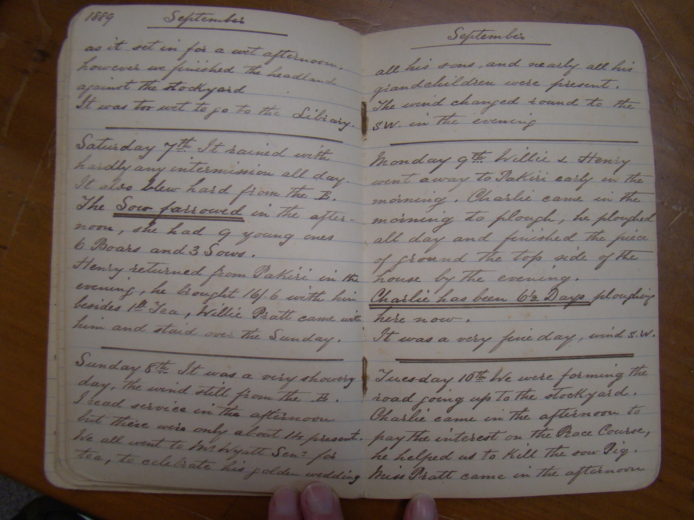 Original CS Clarke diary page