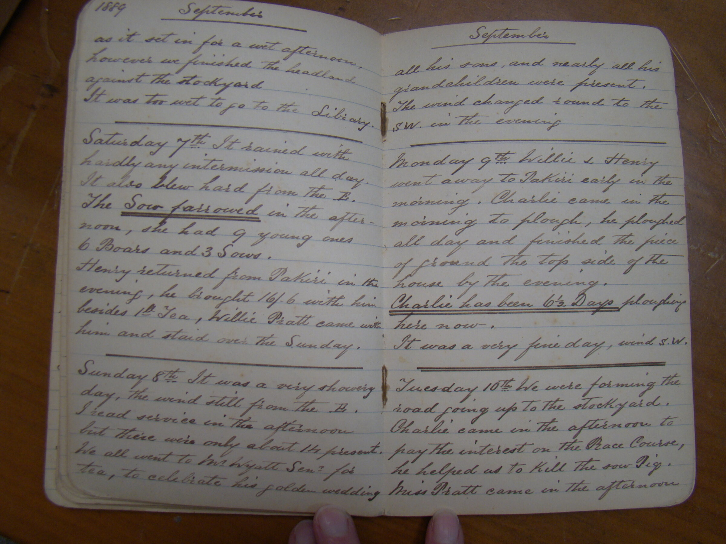 Original CS Clarke diary page