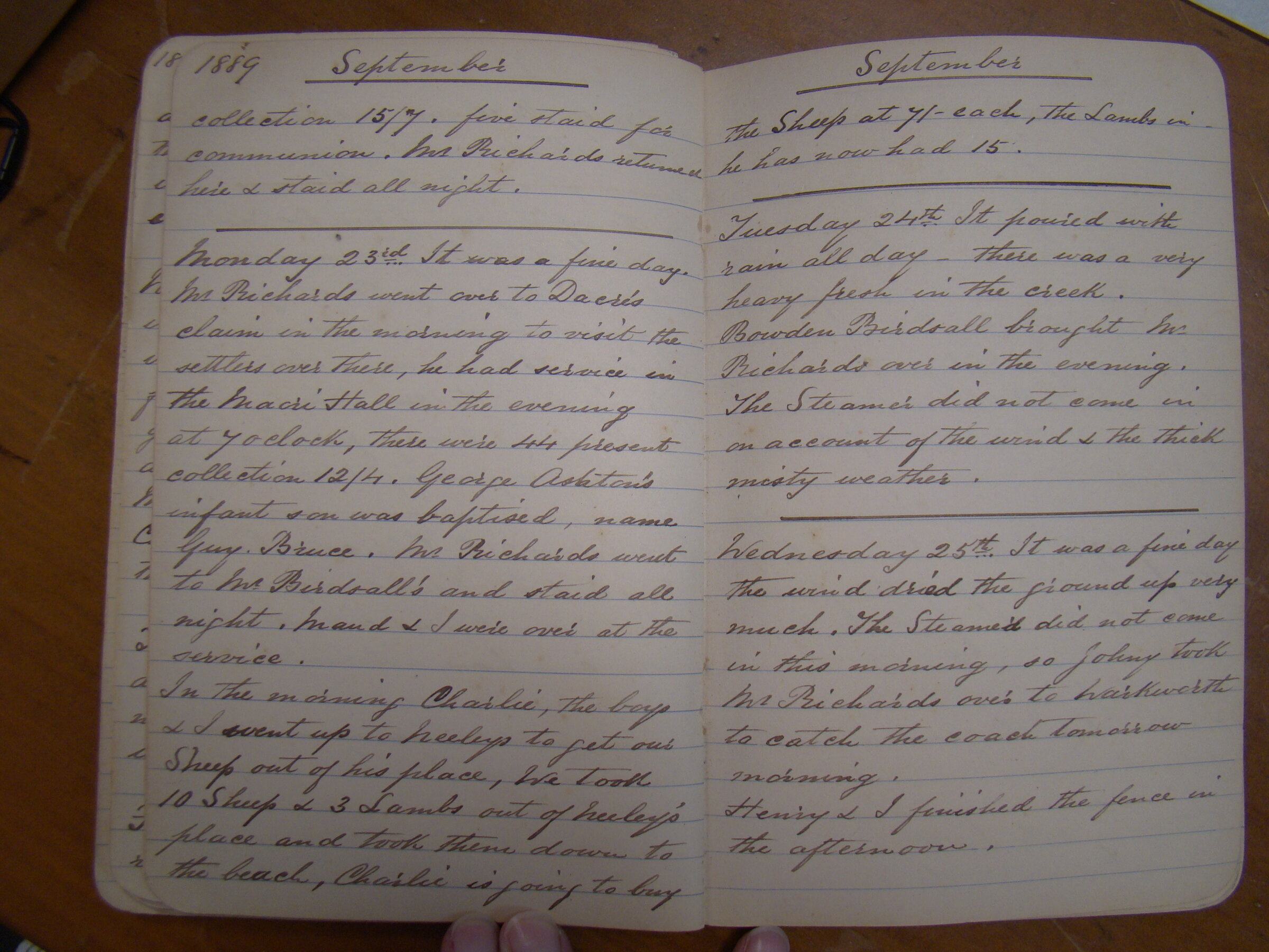 Original CS Clarke diary page