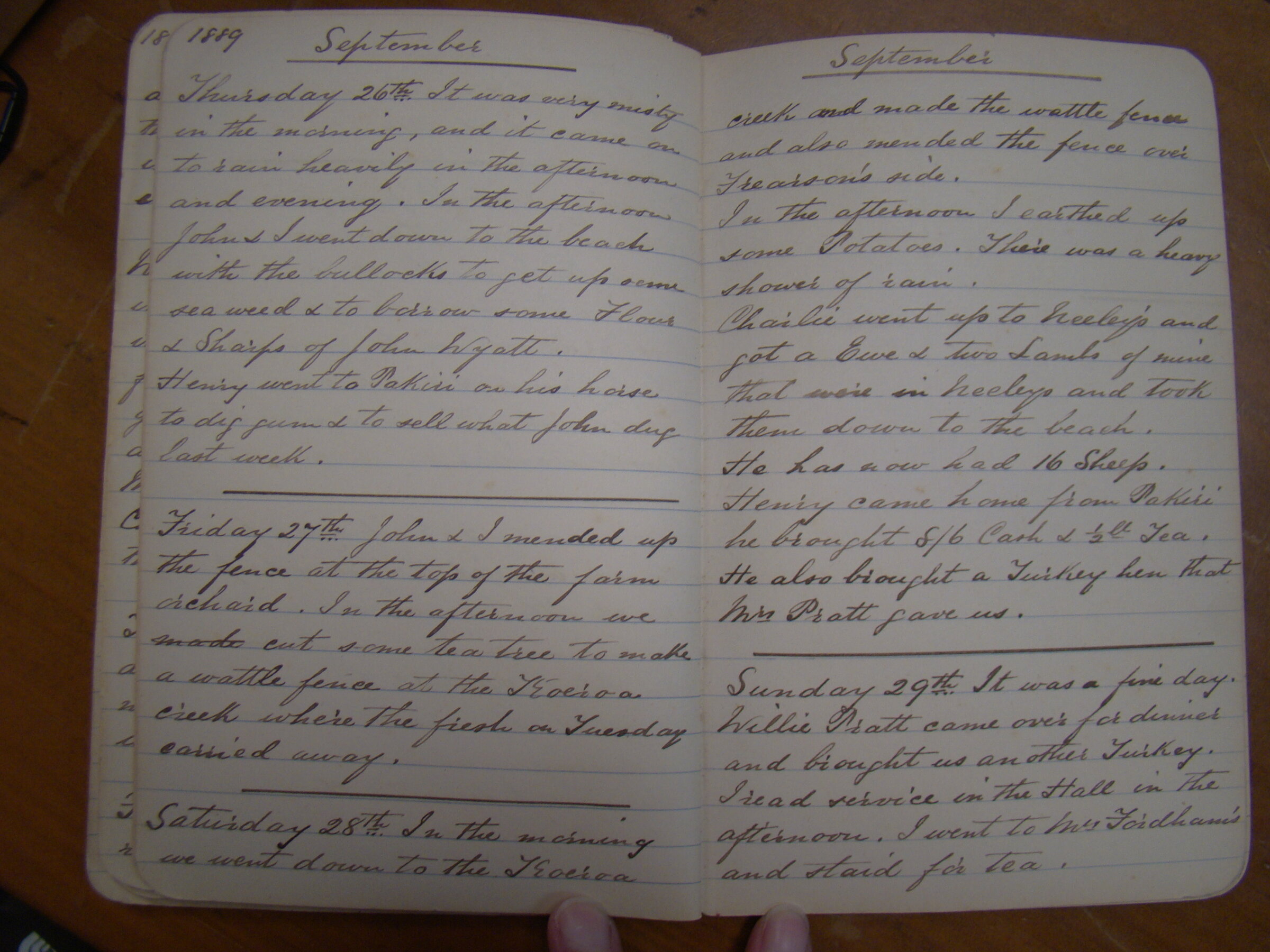 Original CS Clarke diary page