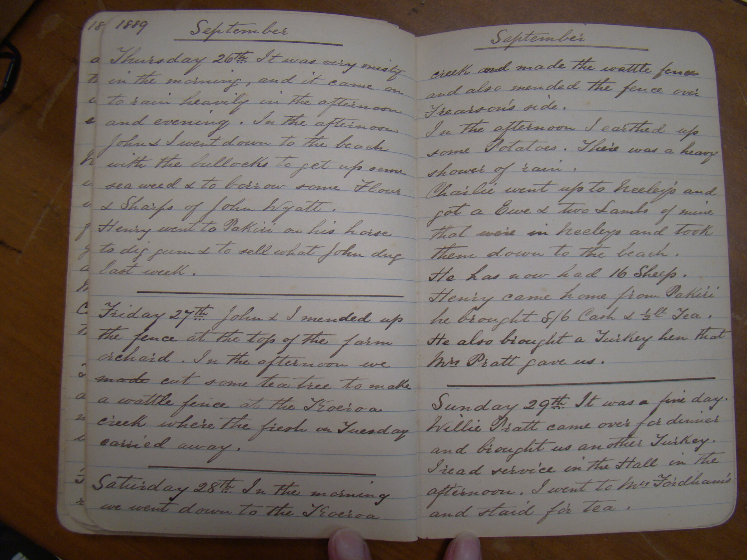 Original CS Clarke diary page