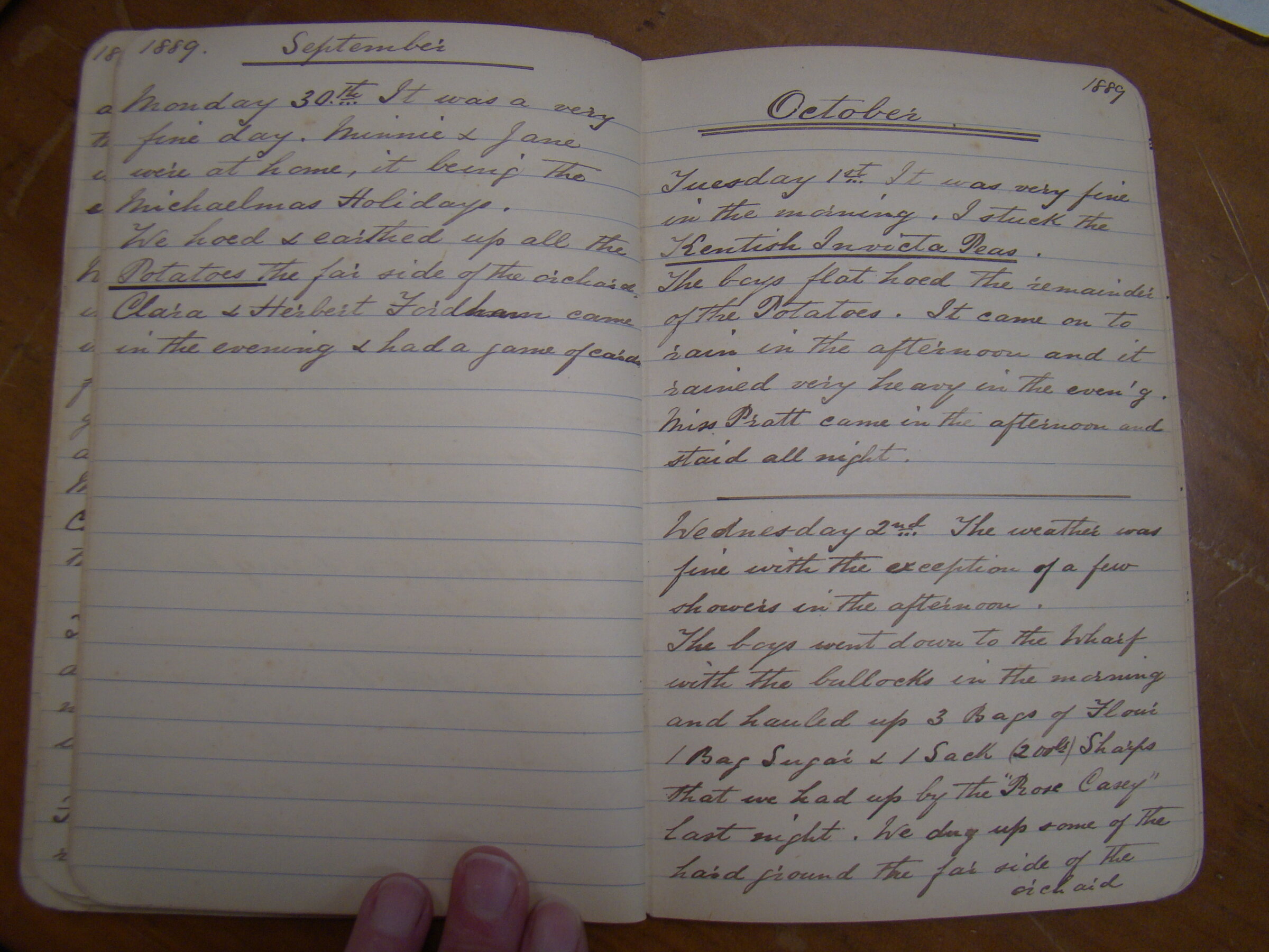 Original CS Clarke diary page