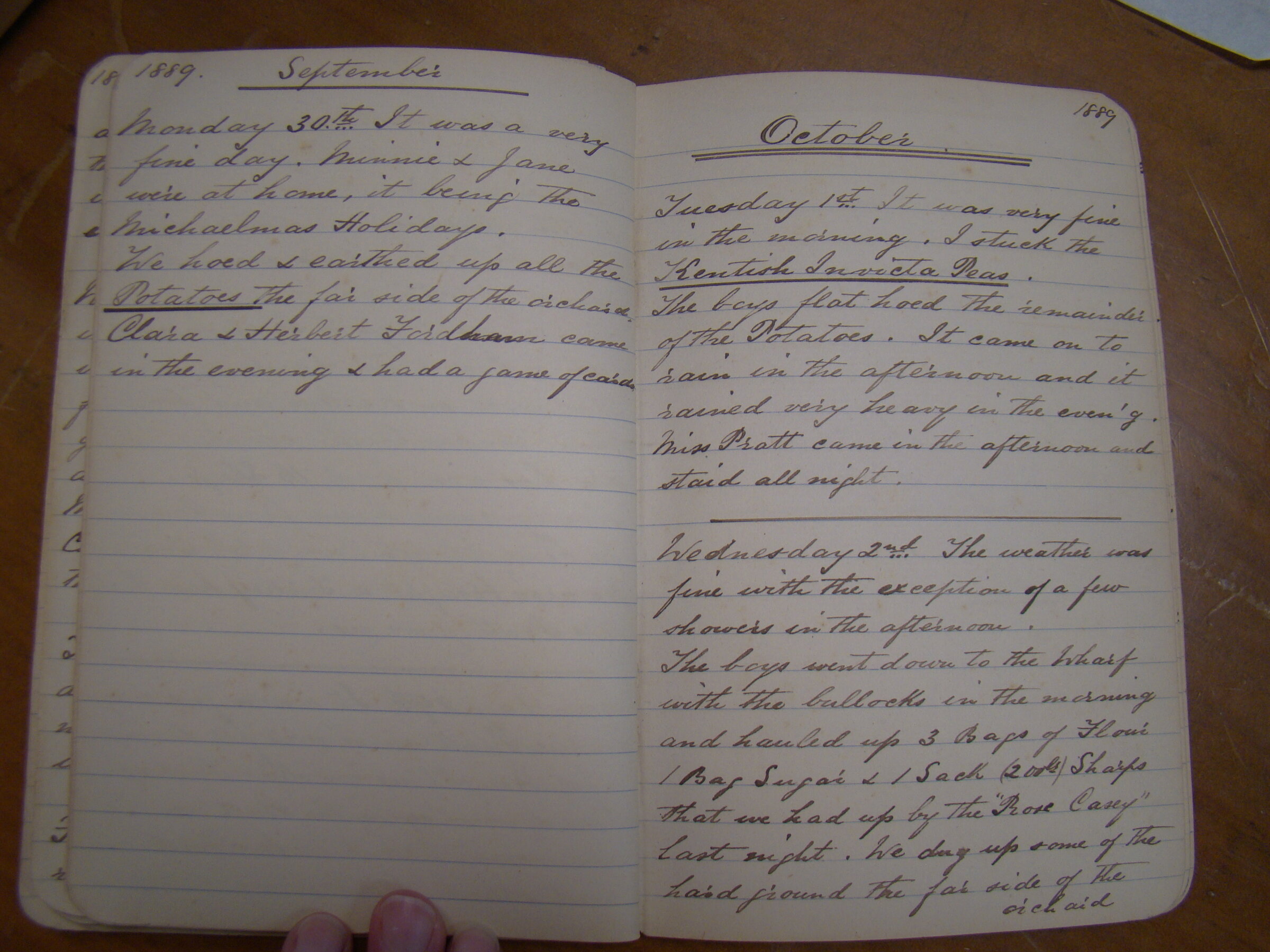 Original CS Clarke diary page