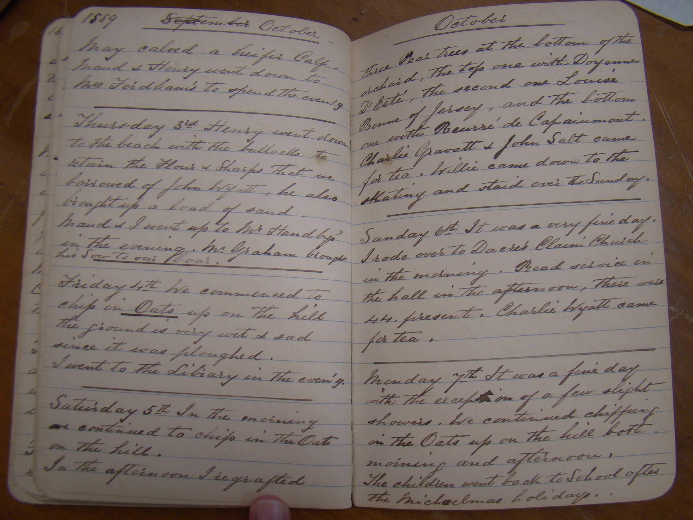 Original CS Clarke diary page