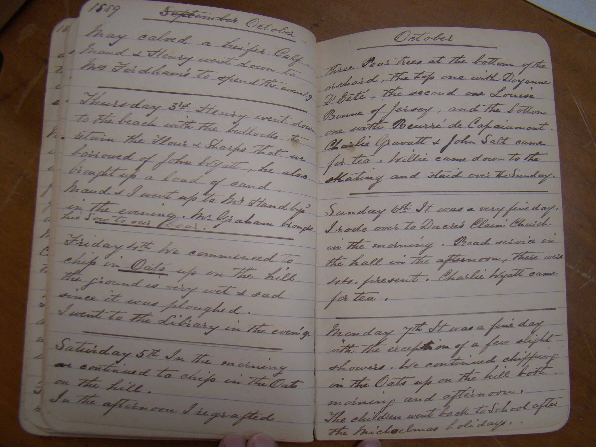 Original CS Clarke diary page