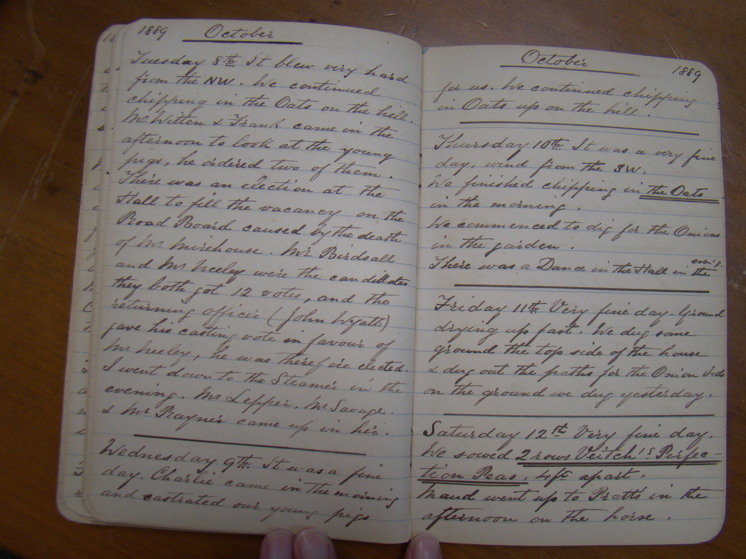 Original CS Clarke diary page