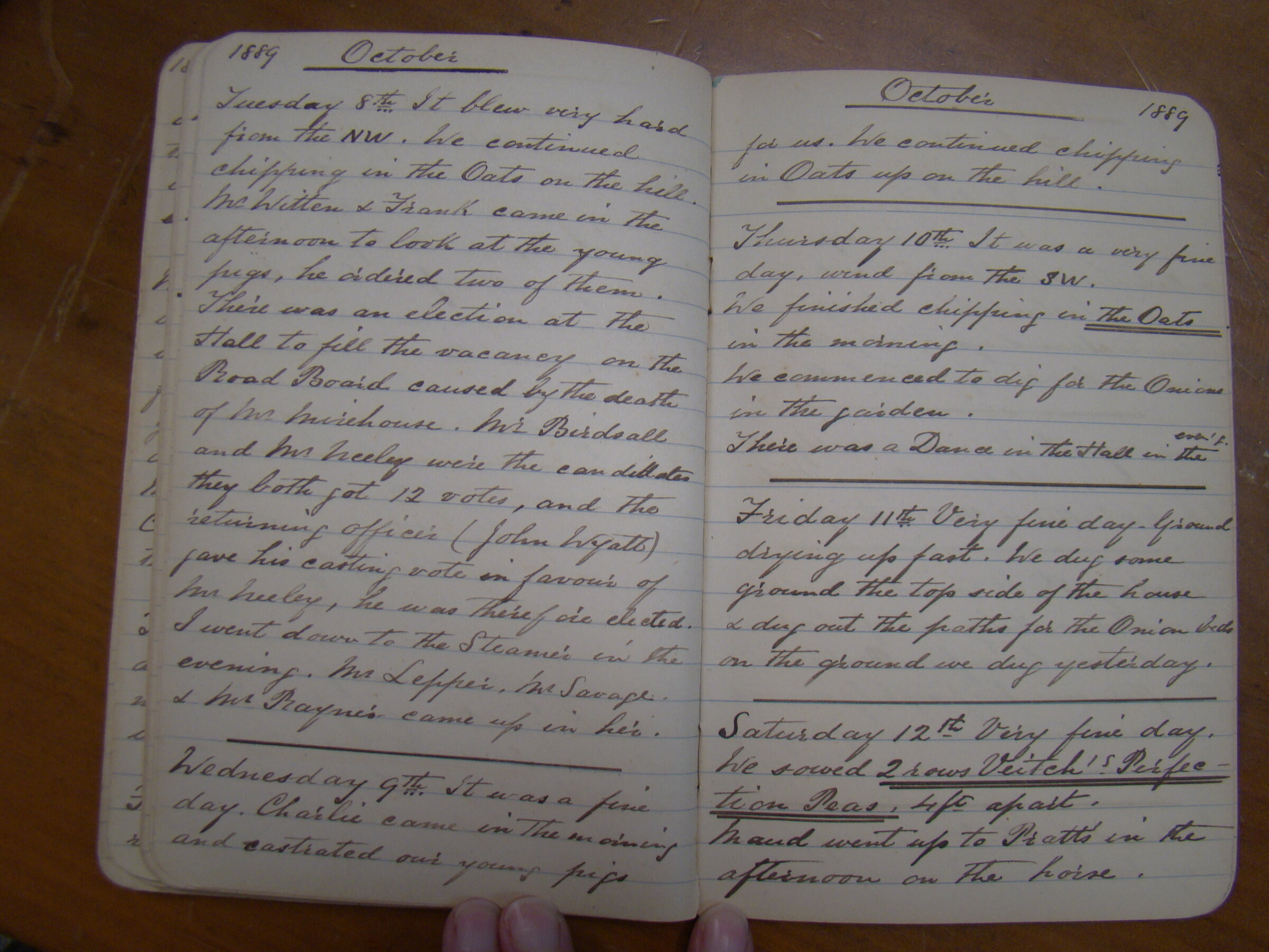 Original CS Clarke diary page