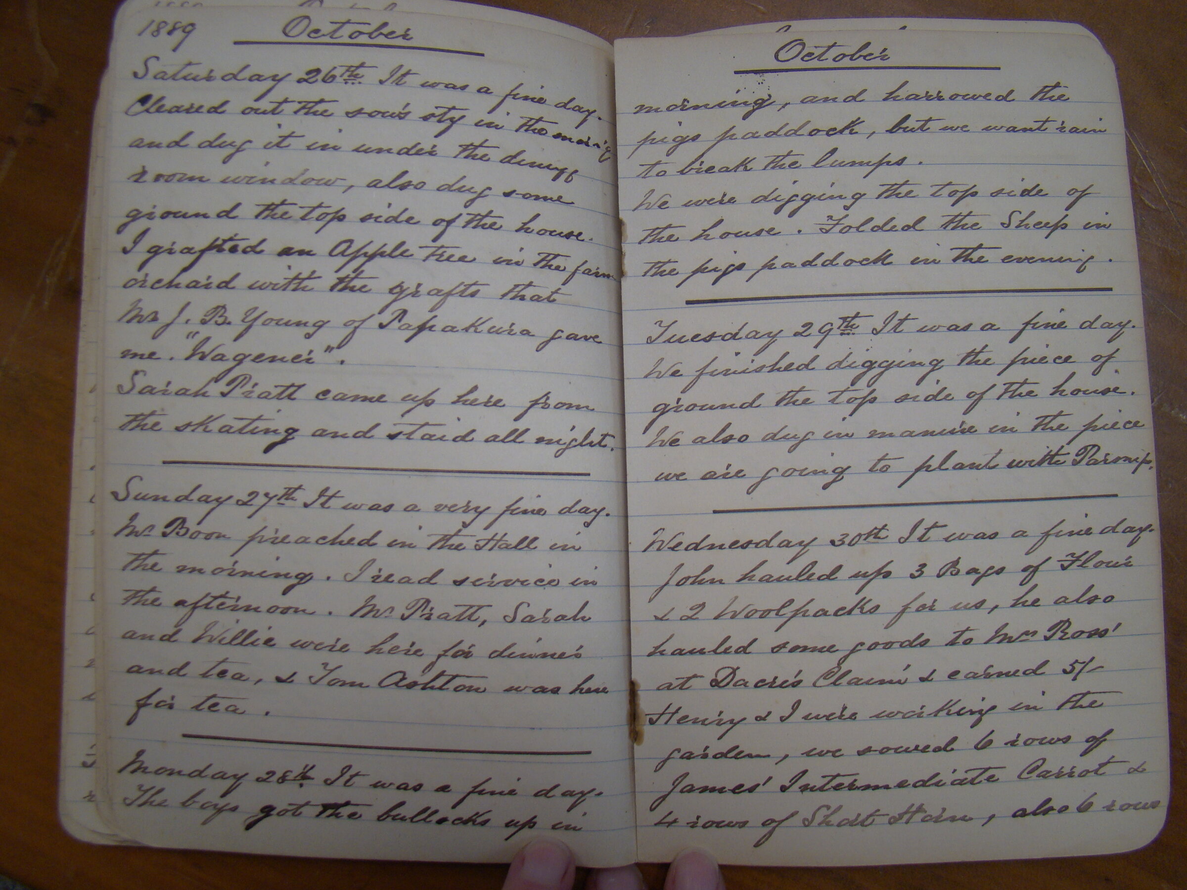 Original CS Clarke diary page