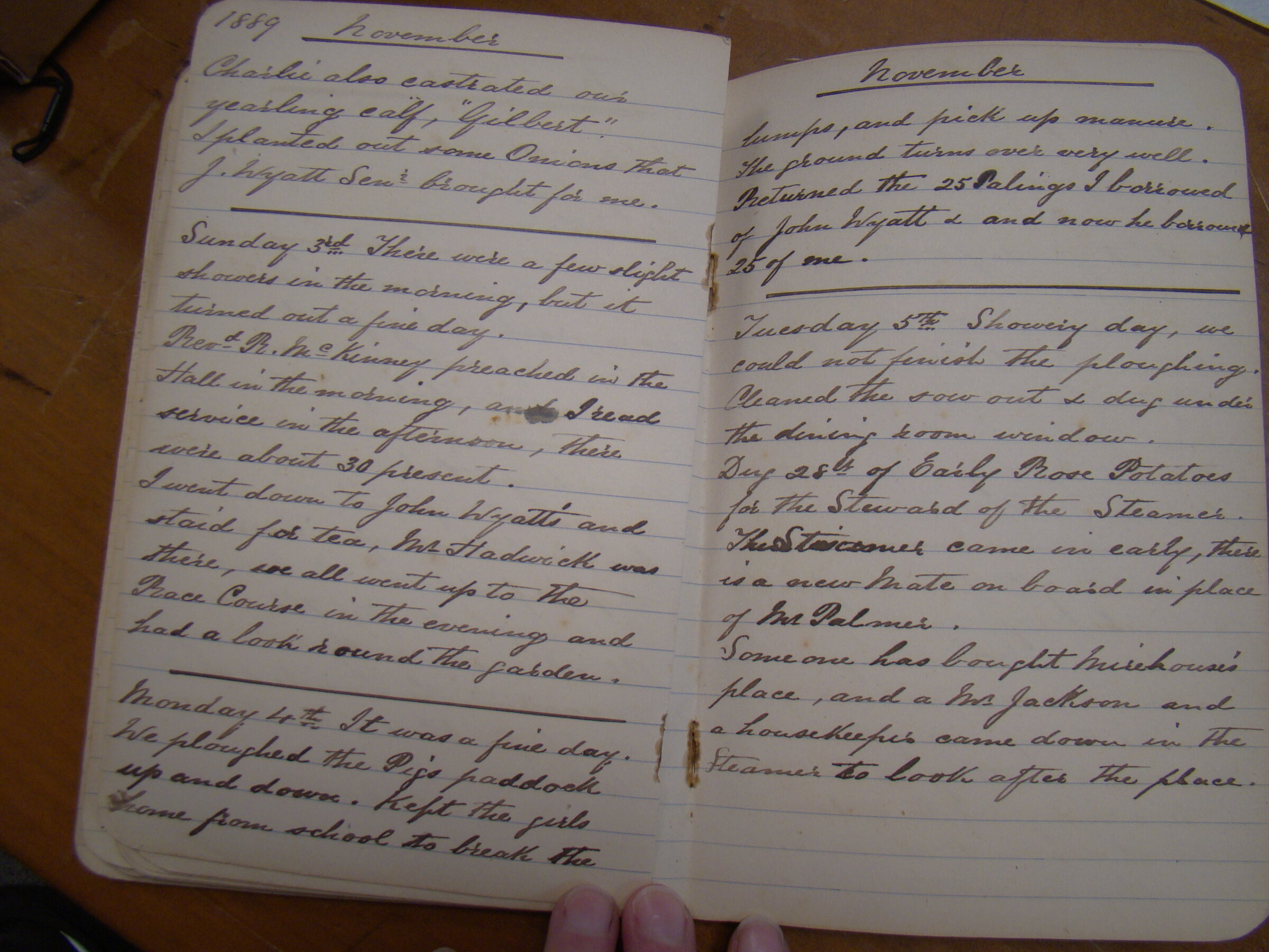 Original CS Clarke diary page