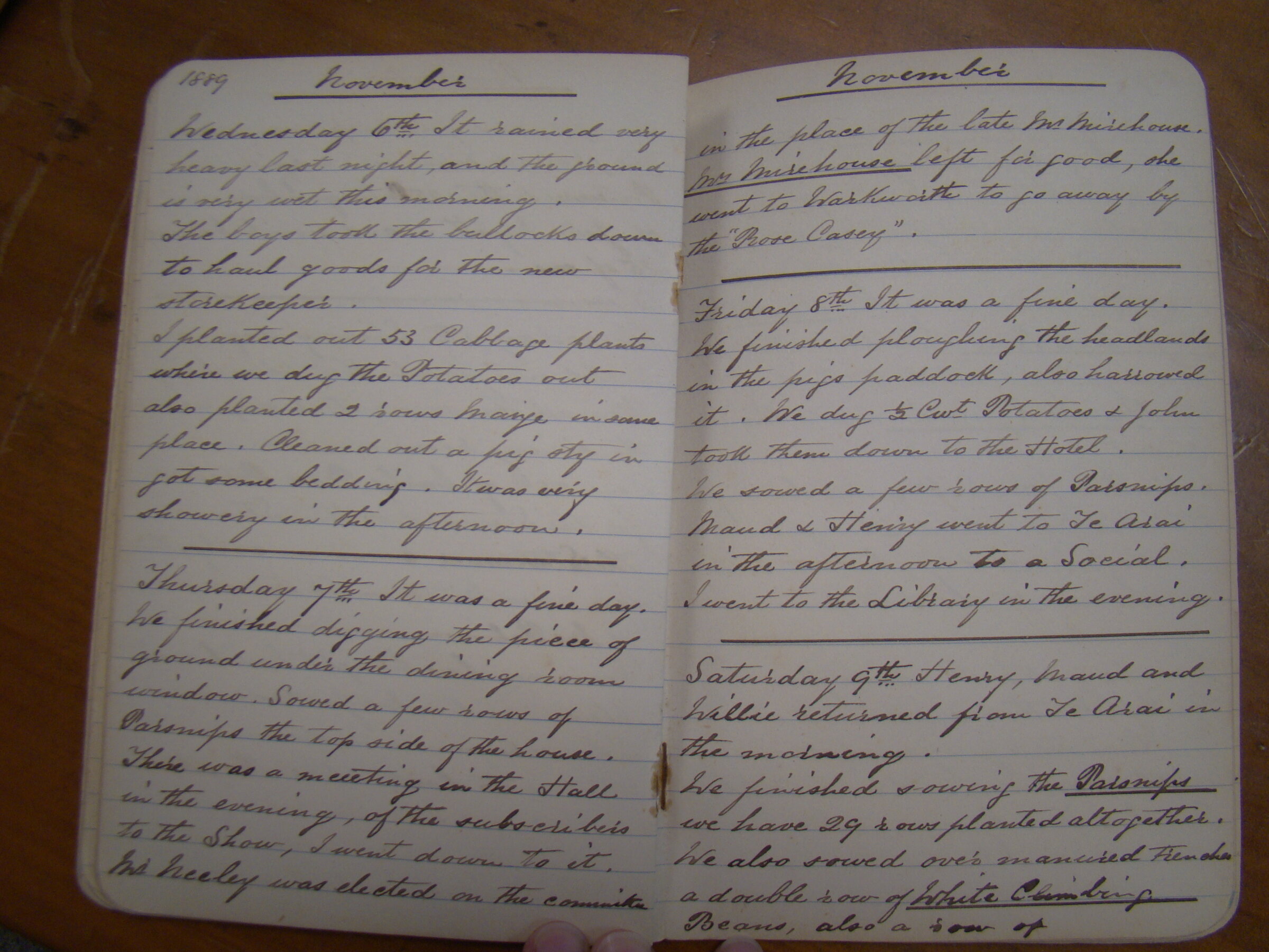 Original CS Clarke diary page