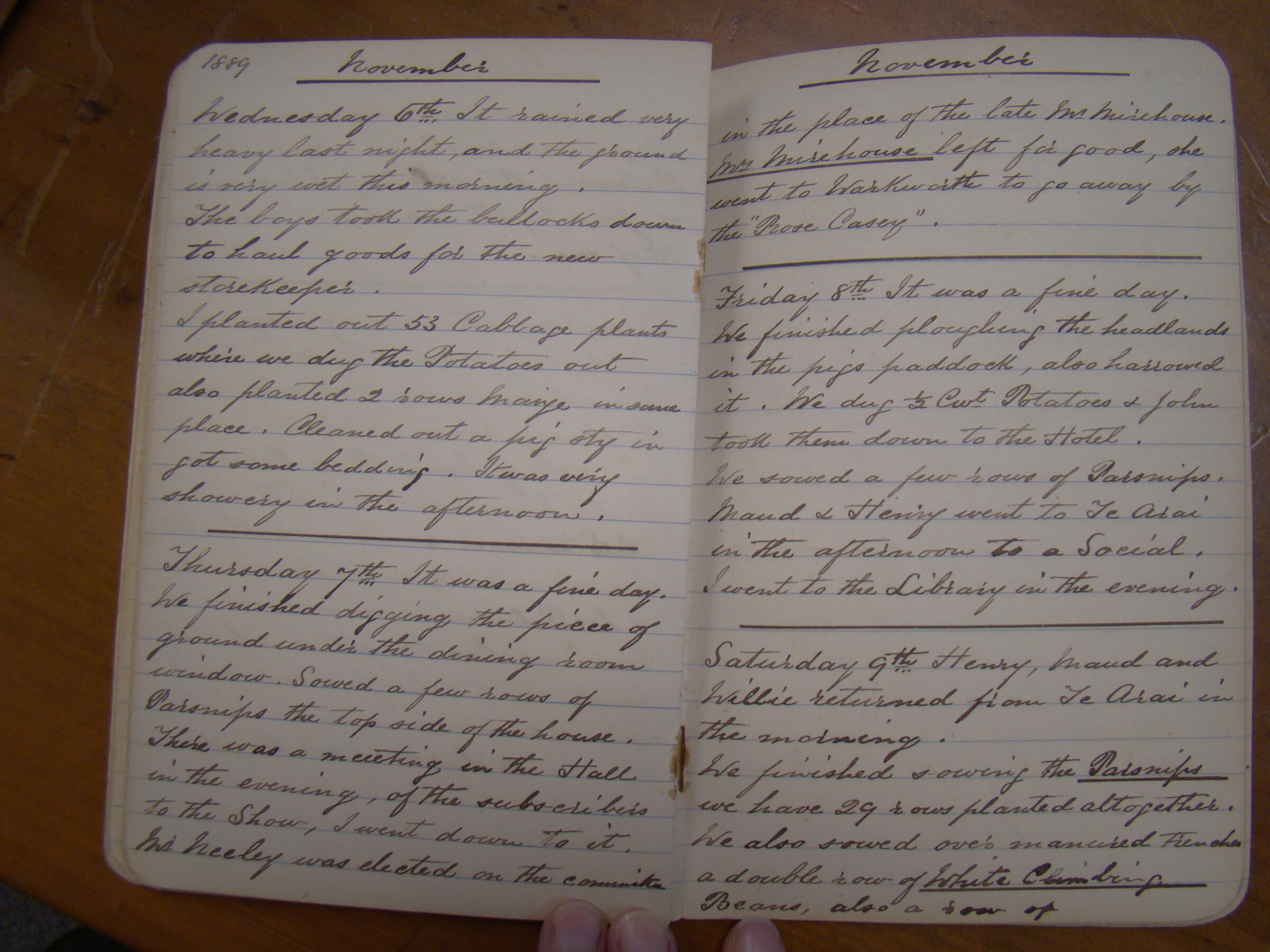Original CS Clarke diary page
