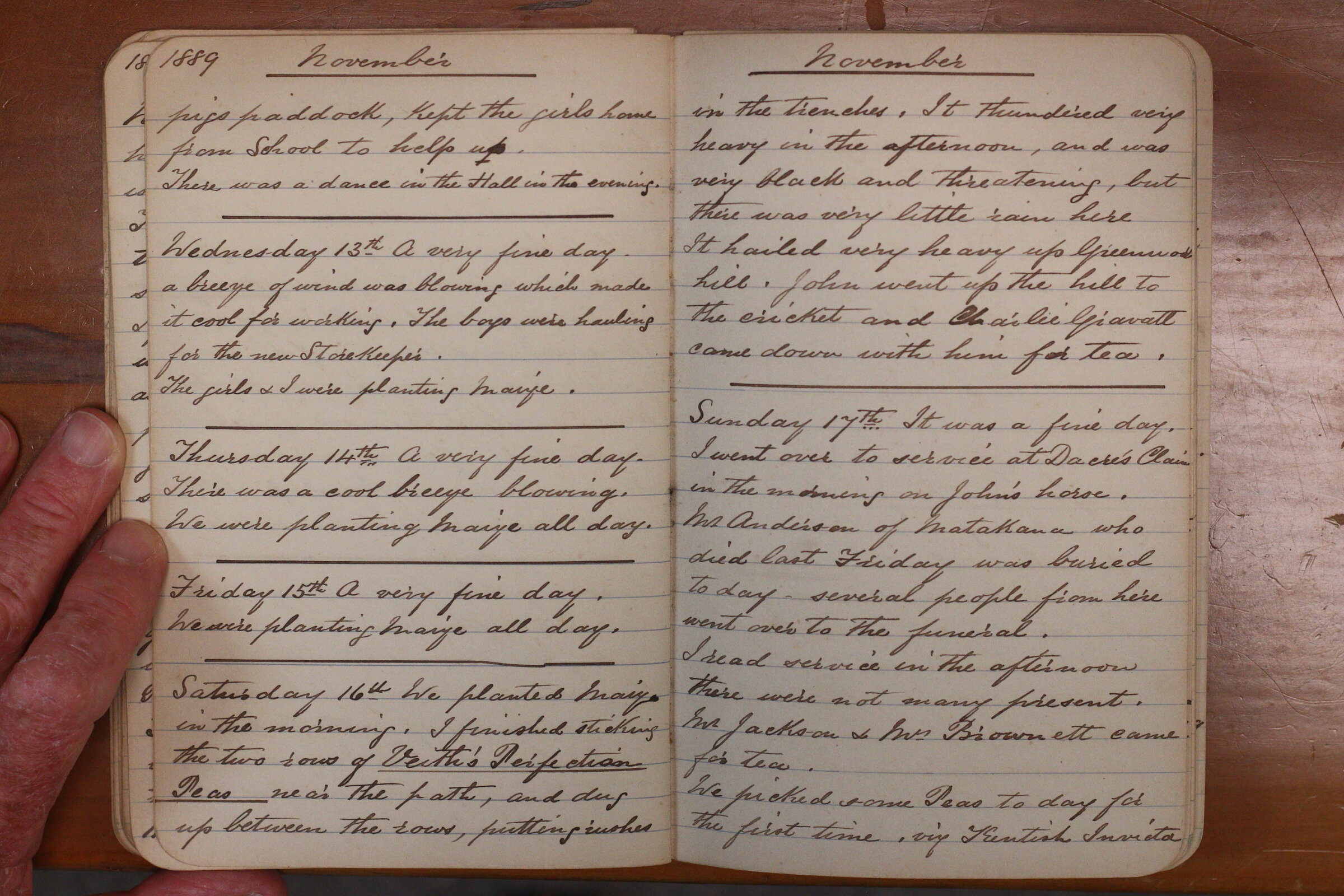 Original CS Clarke diary page