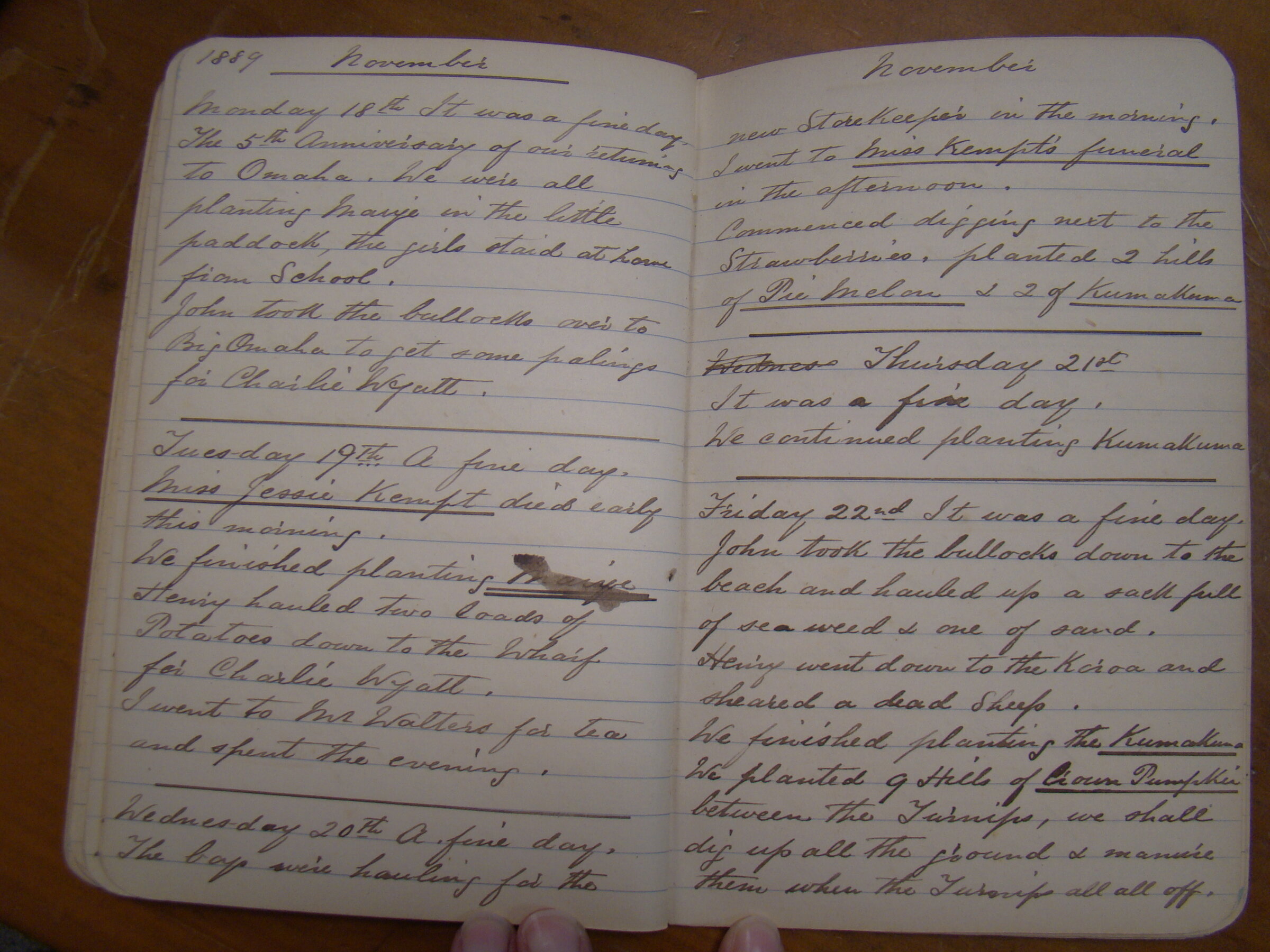Original CS Clarke diary page