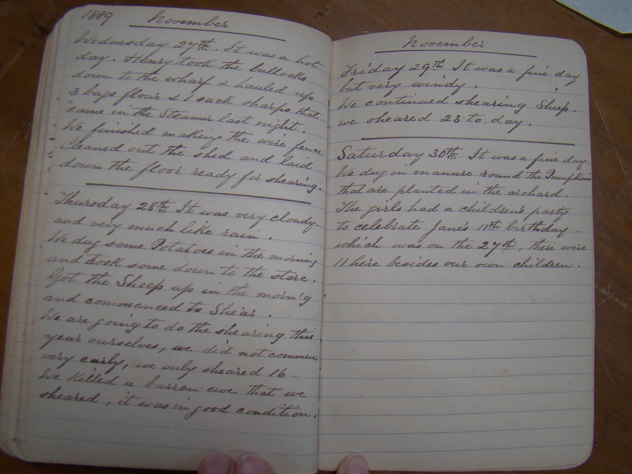 Original CS Clarke diary page