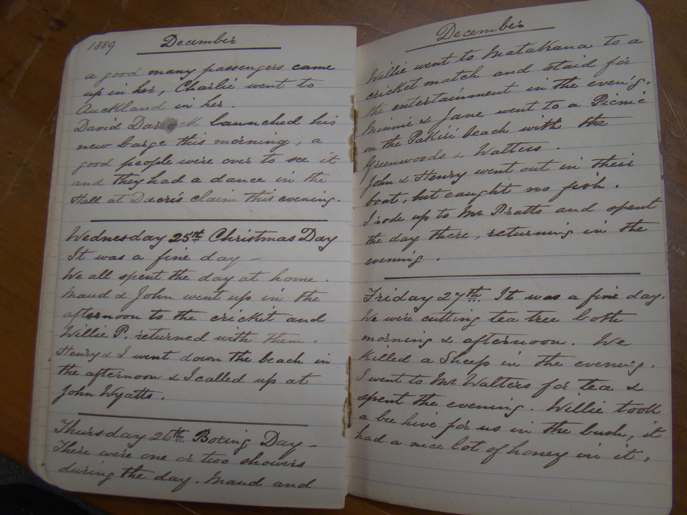 Original CS Clarke diary page