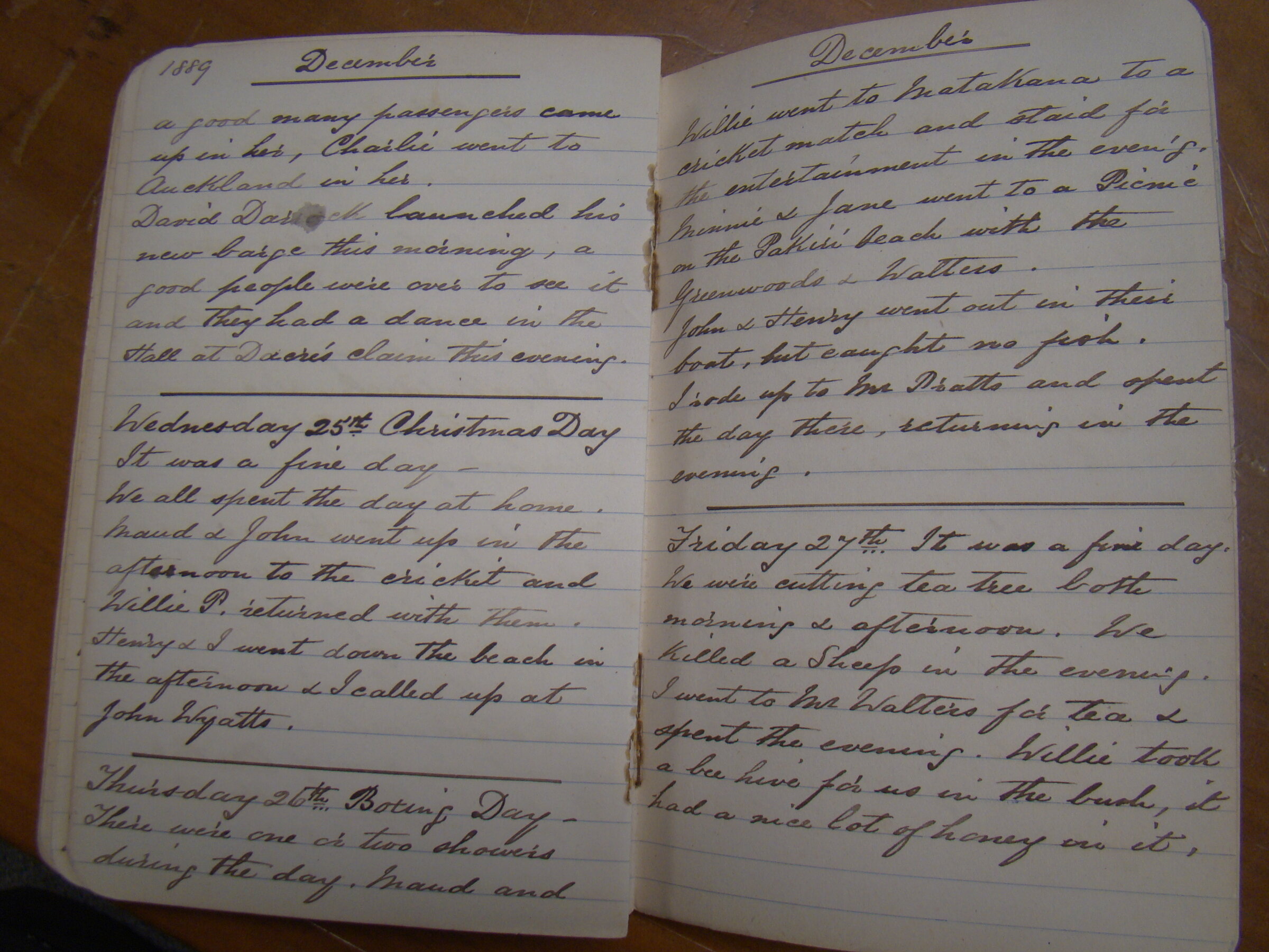 Original CS Clarke diary page