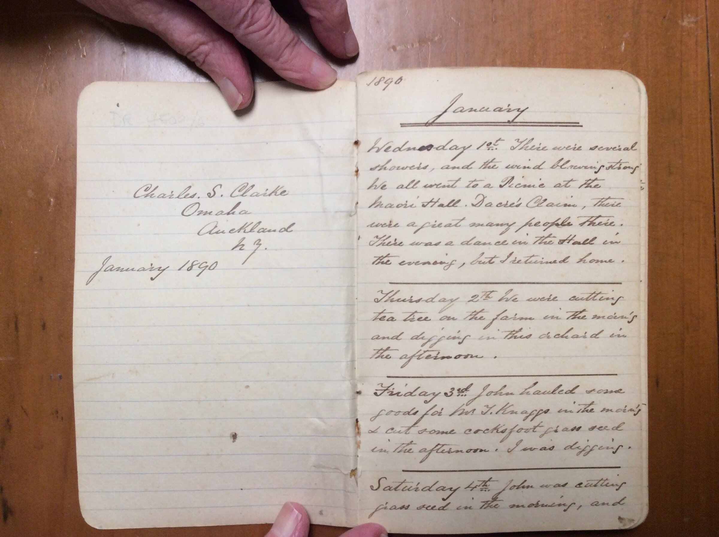 Original CS Clarke diary page