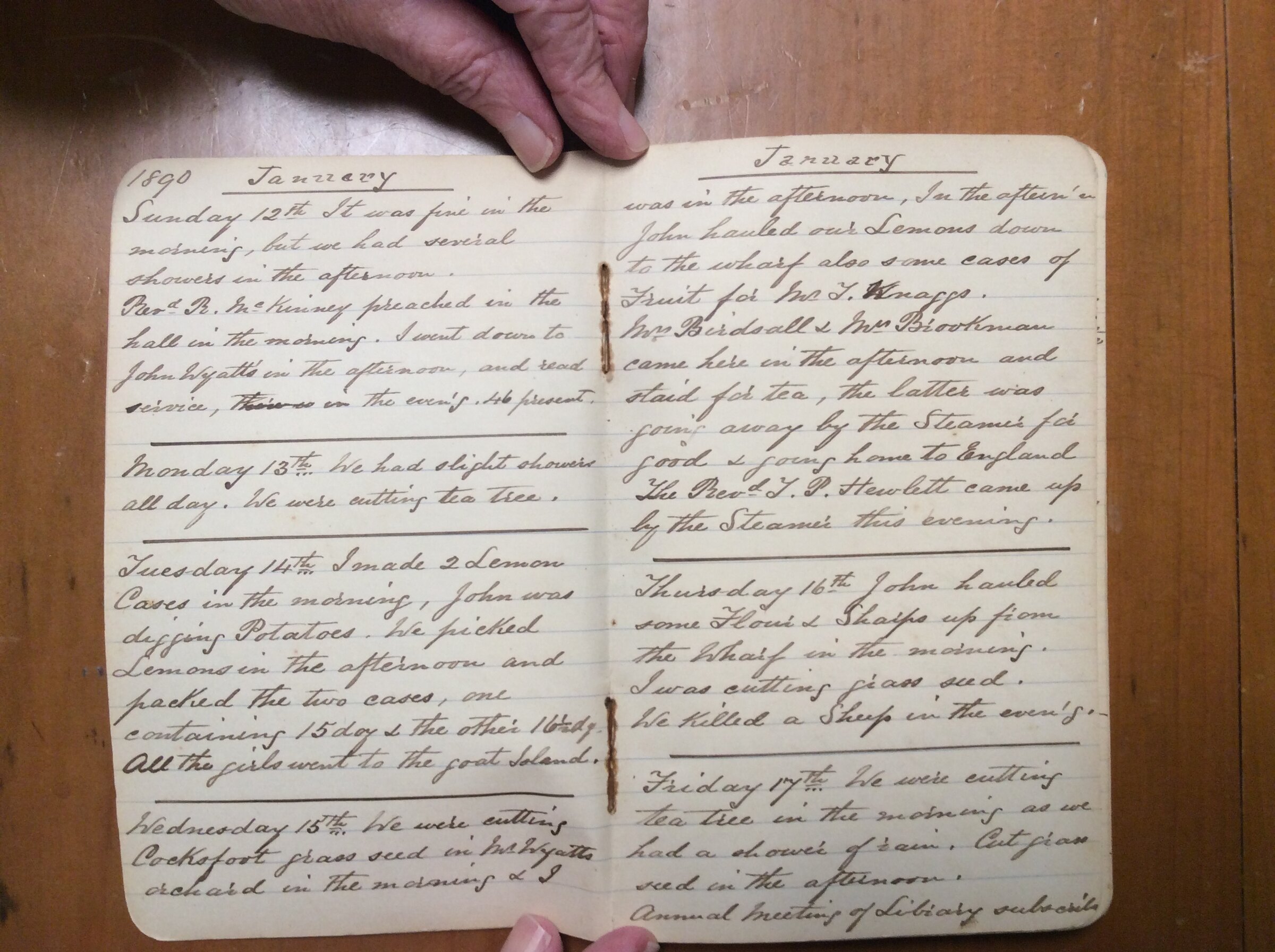 Original CS Clarke diary page