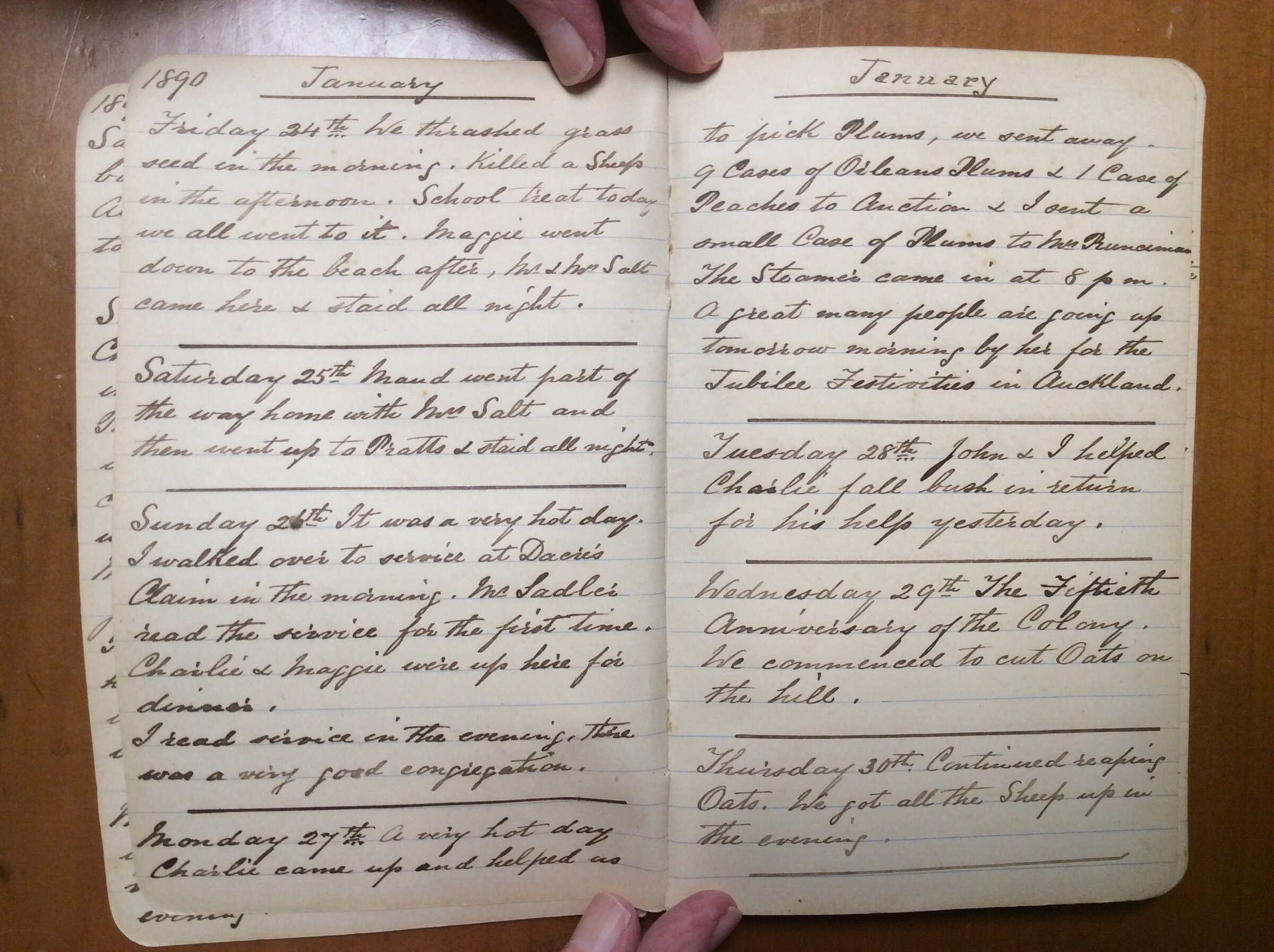 Original CS Clarke diary page