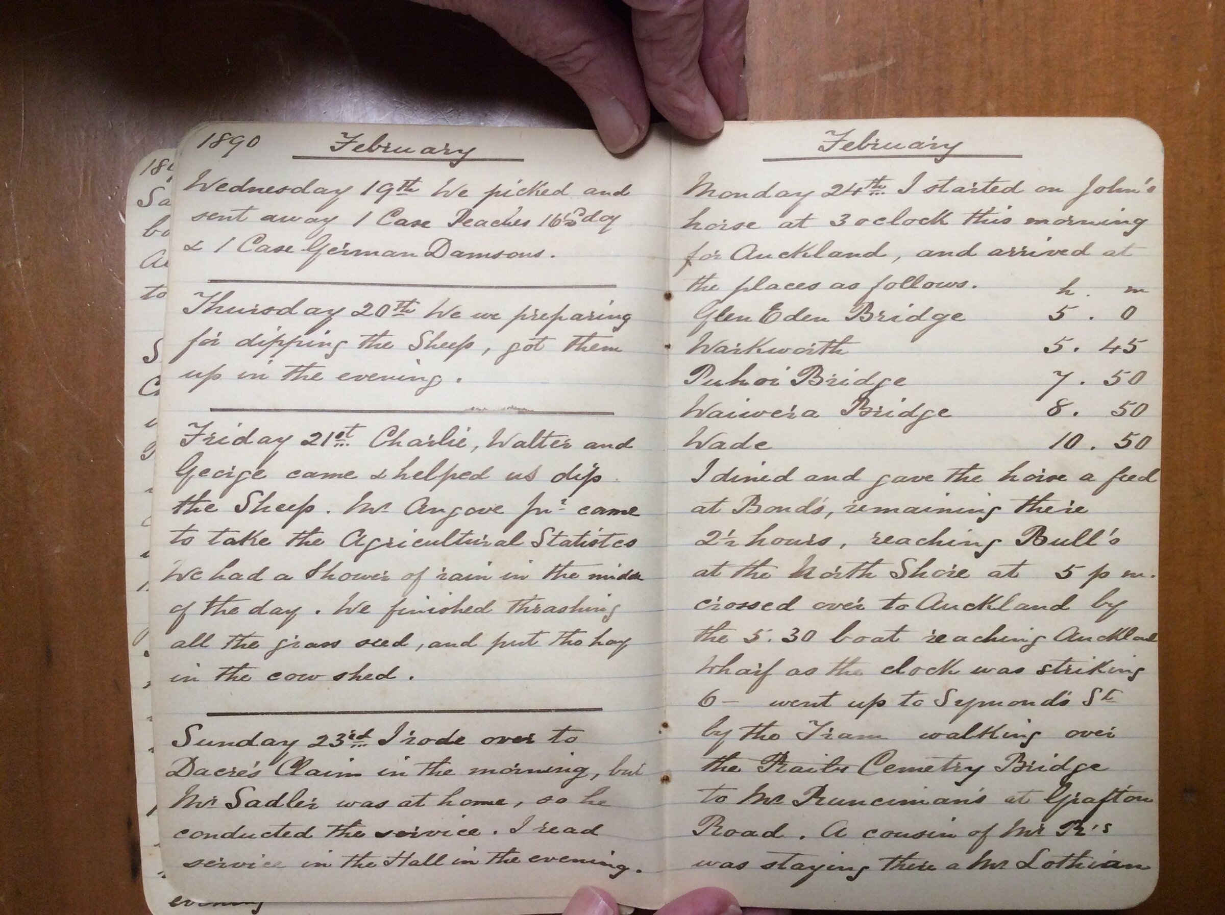 Original CS Clarke diary page