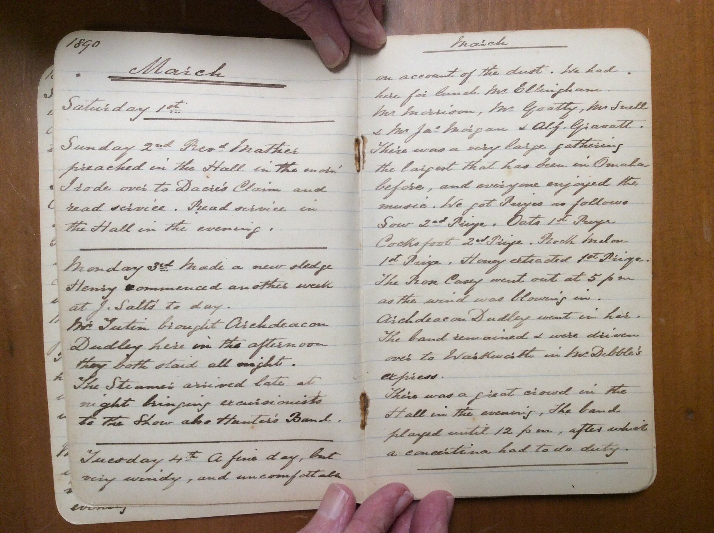 Original CS Clarke diary page