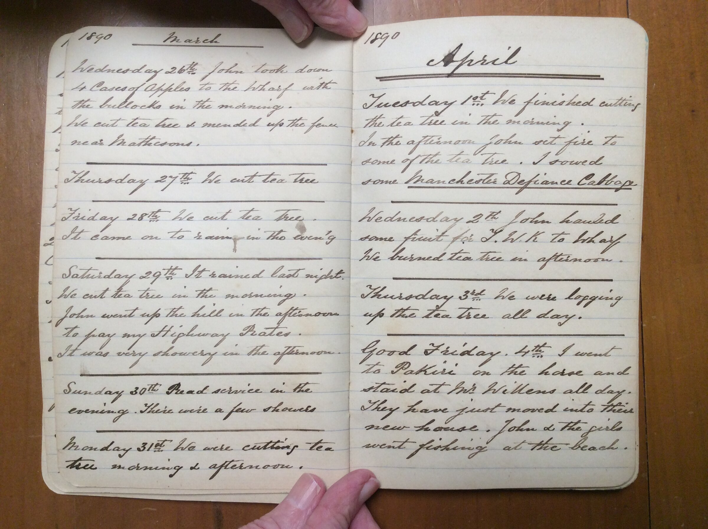 Original CS Clarke diary page