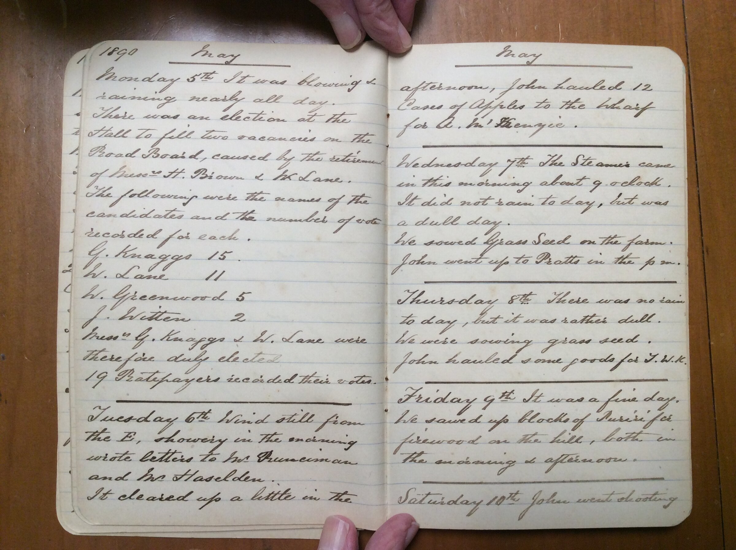Original CS Clarke diary page