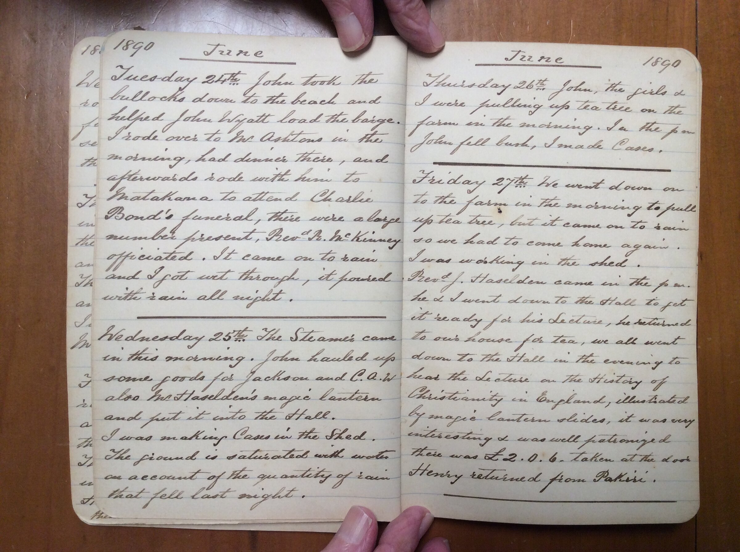 Original CS Clarke diary page