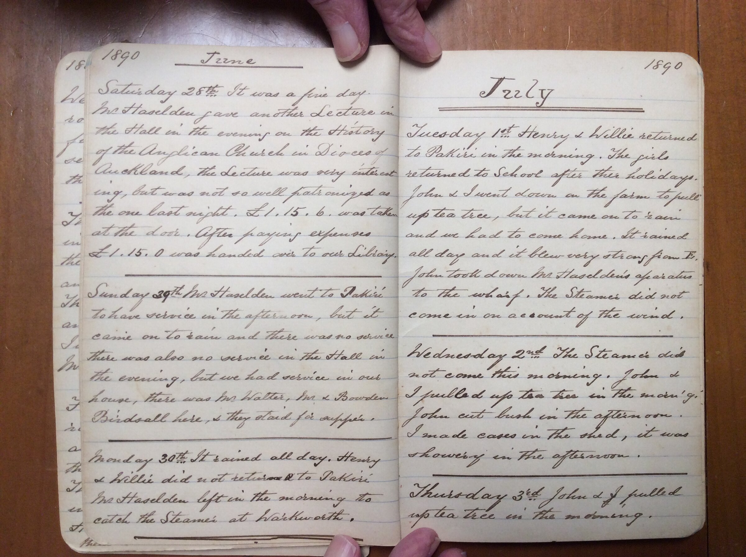 Original CS Clarke diary page