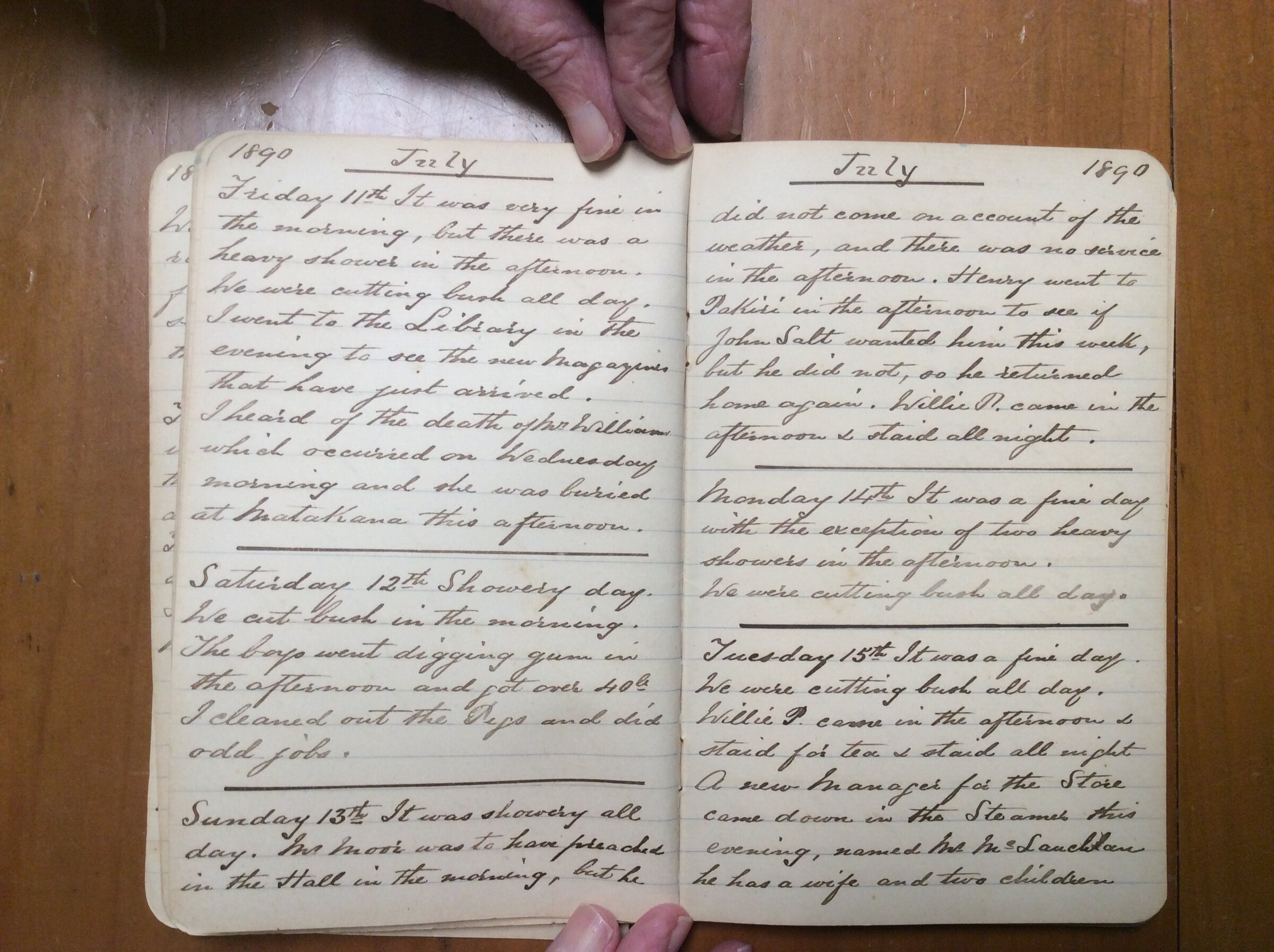 Original CS Clarke diary page