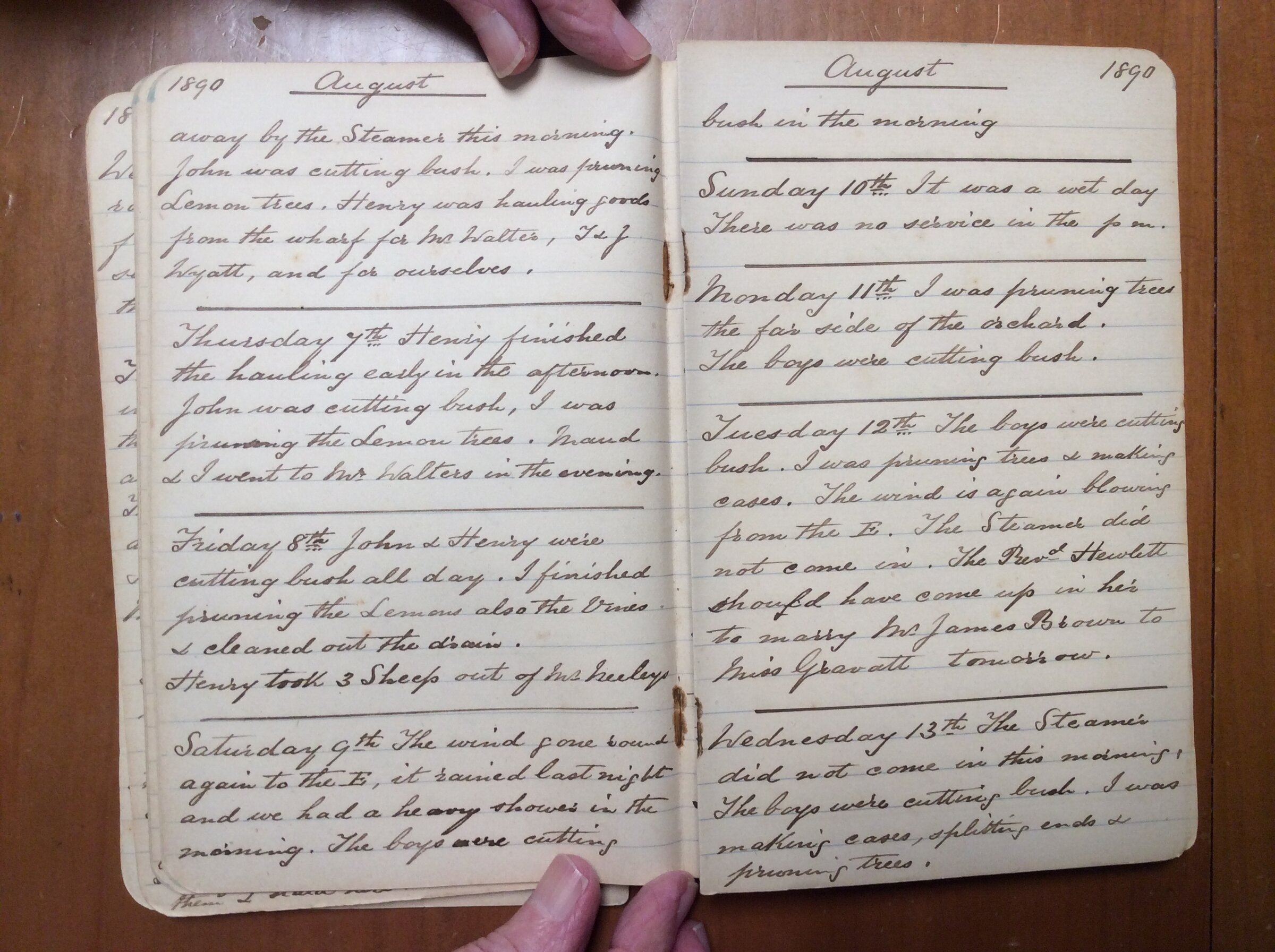 Original CS Clarke diary page