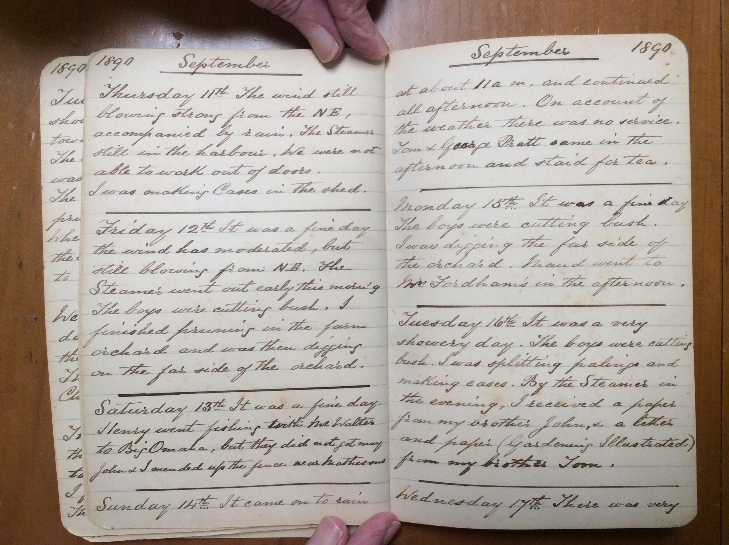 Original CS Clarke diary page