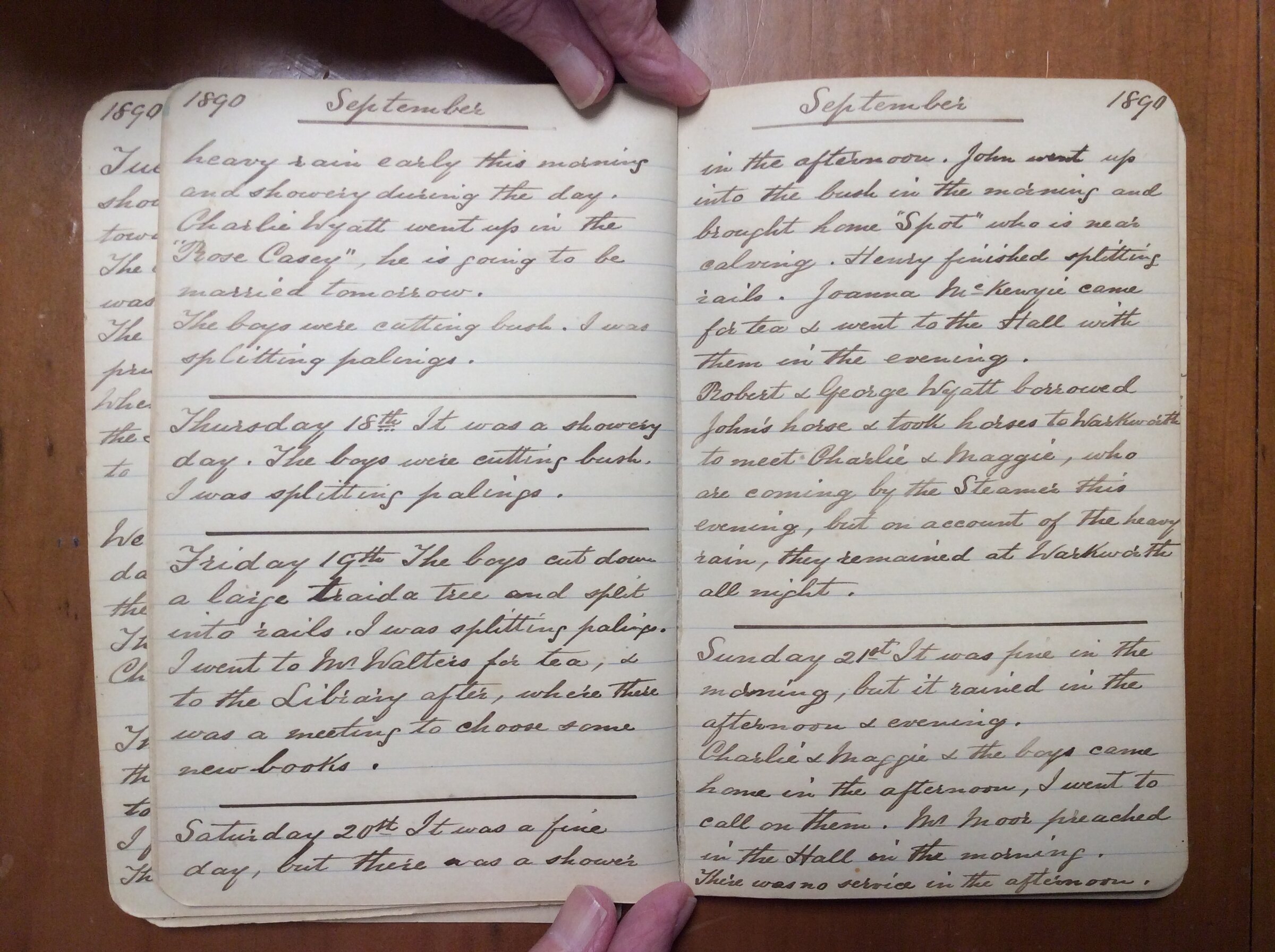 Original CS Clarke diary page
