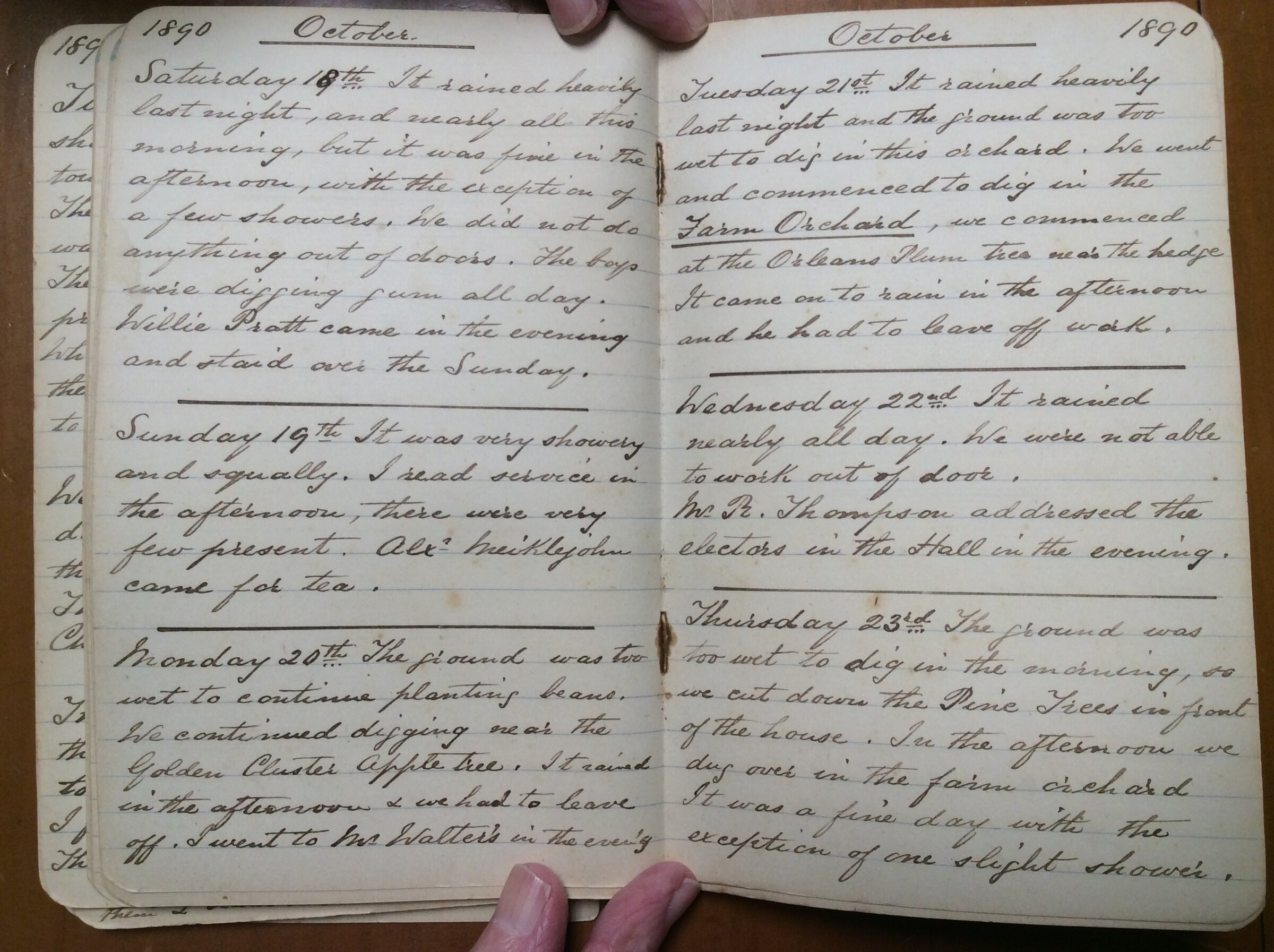 Original CS Clarke diary page