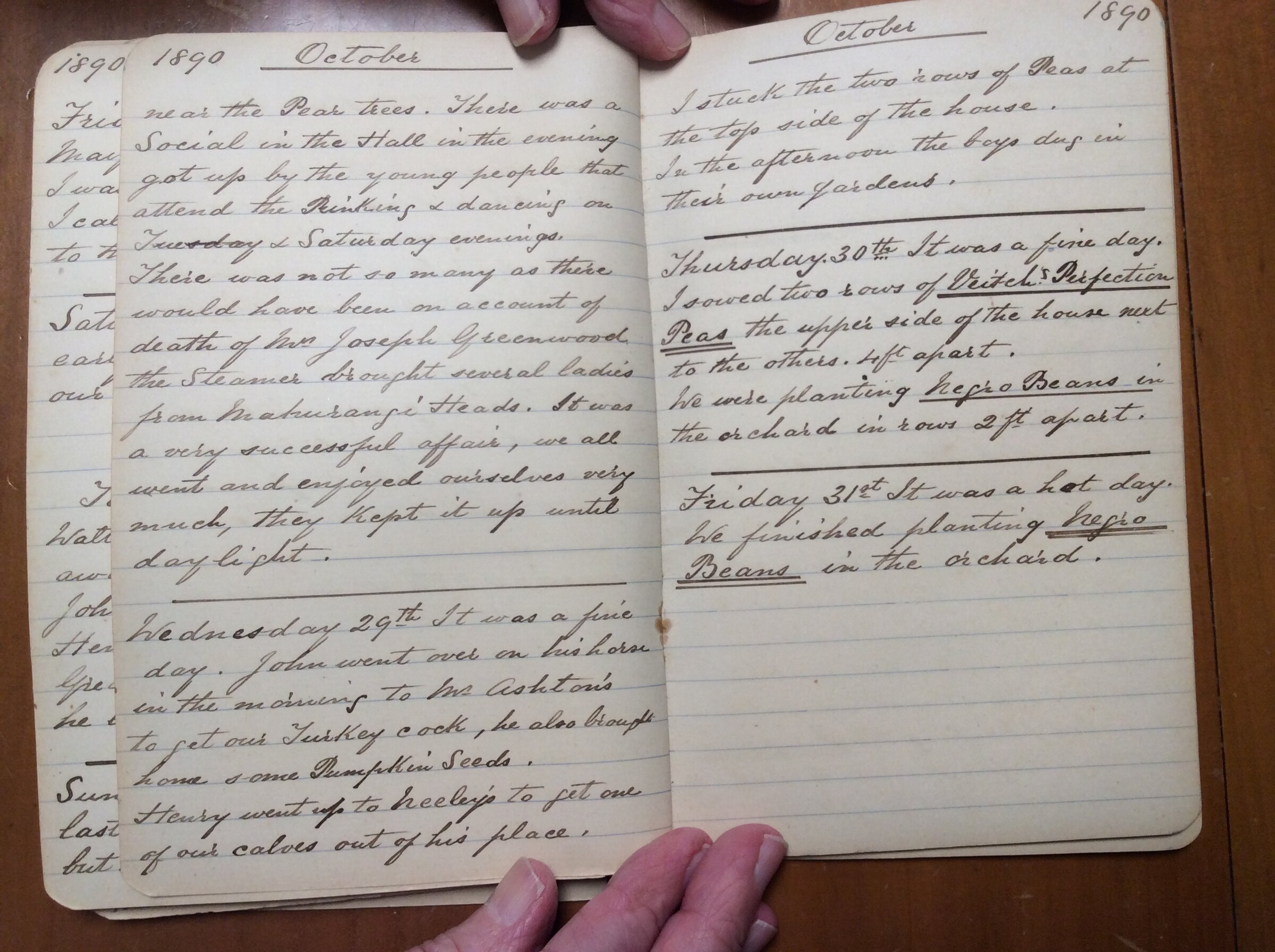 Original CS Clarke diary page