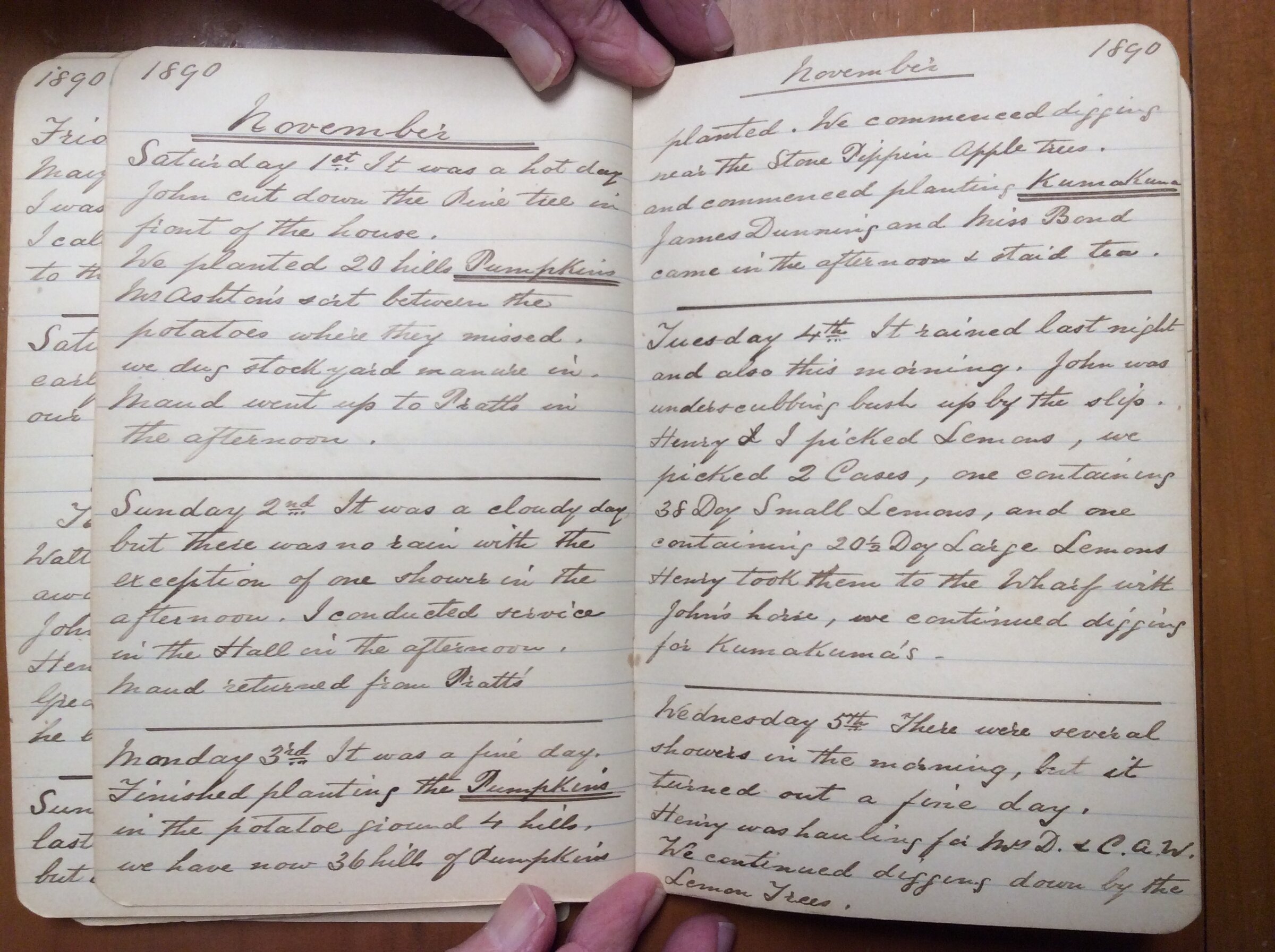 Original CS Clarke diary page