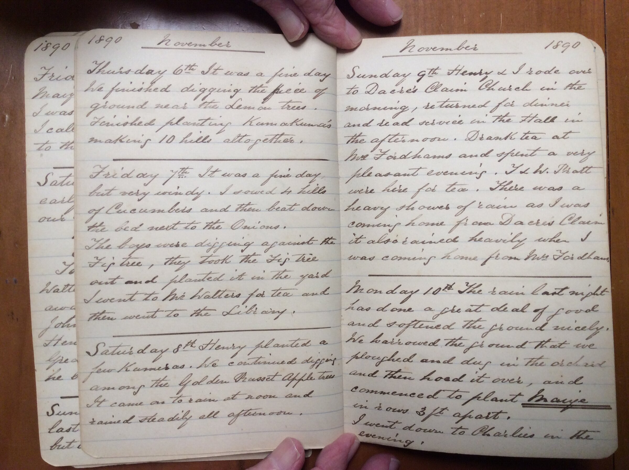 Original CS Clarke diary page