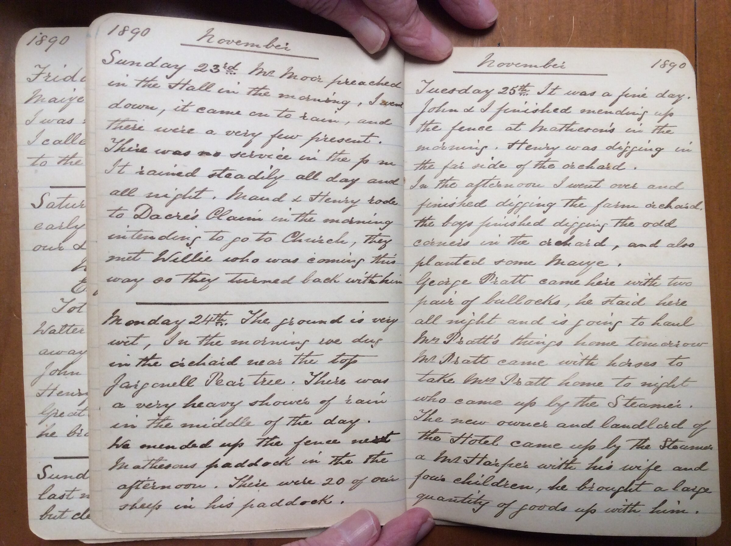 Original CS Clarke diary page