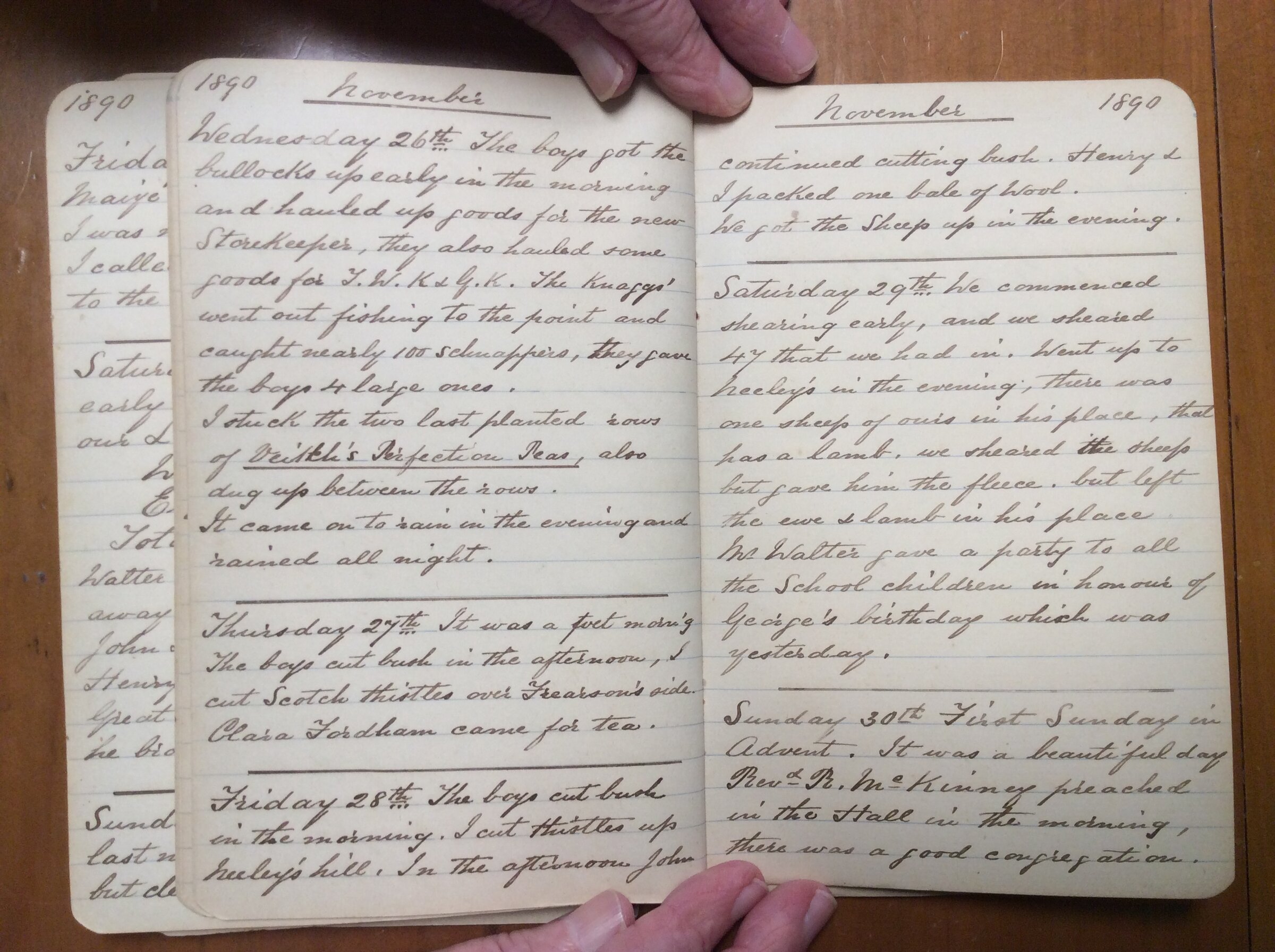 Original CS Clarke diary page