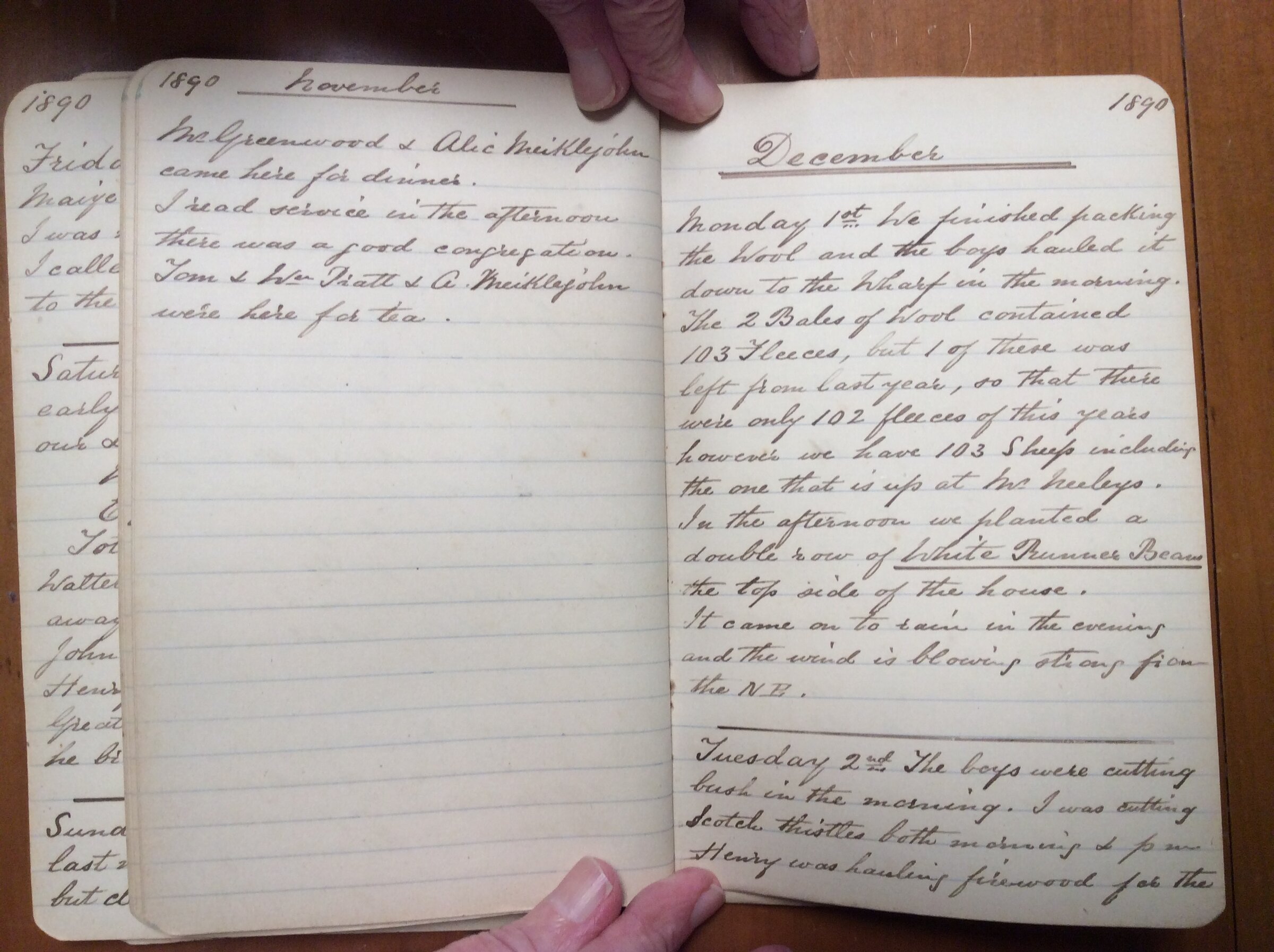 Original CS Clarke diary page