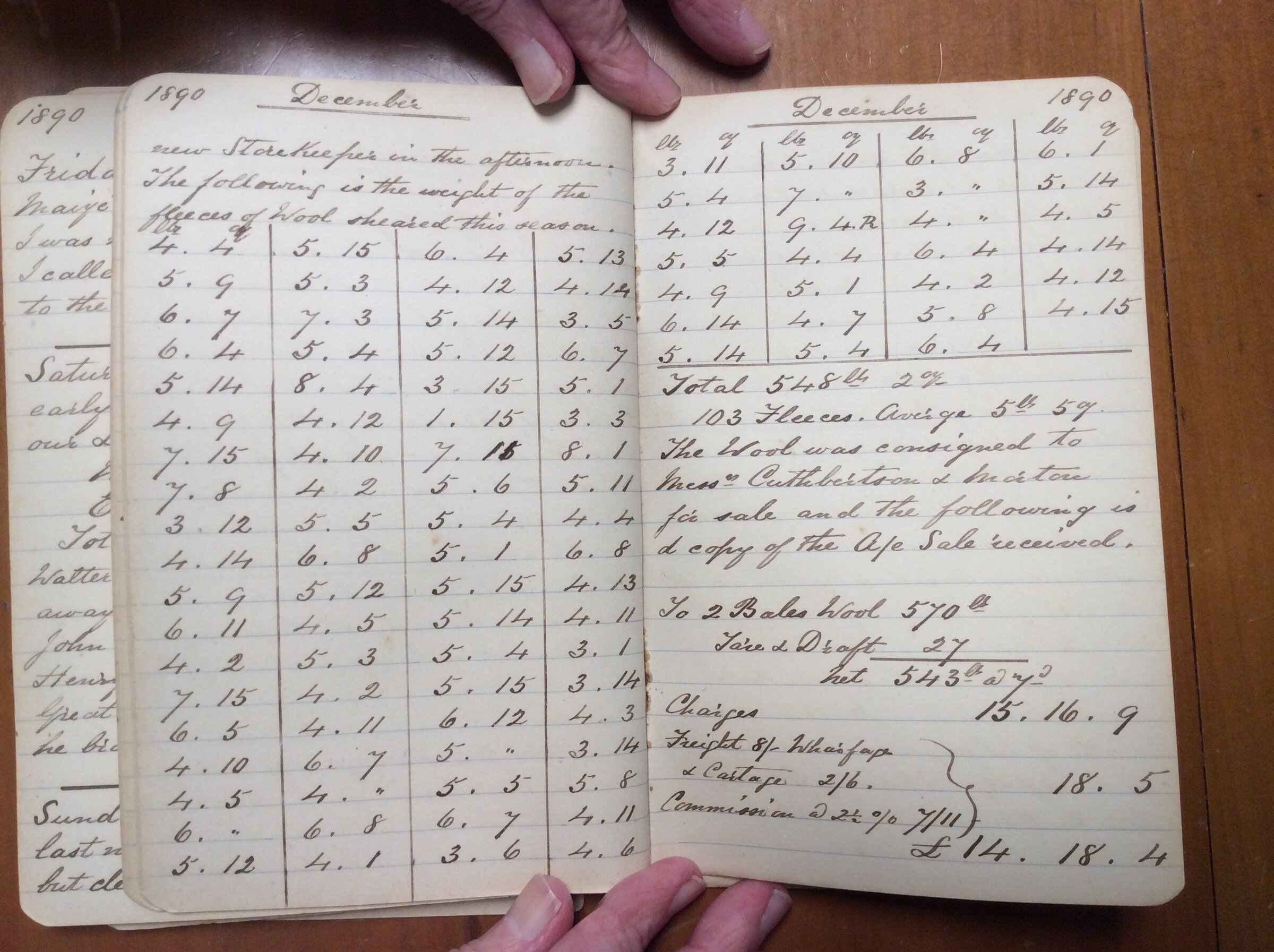 Original CS Clarke diary page