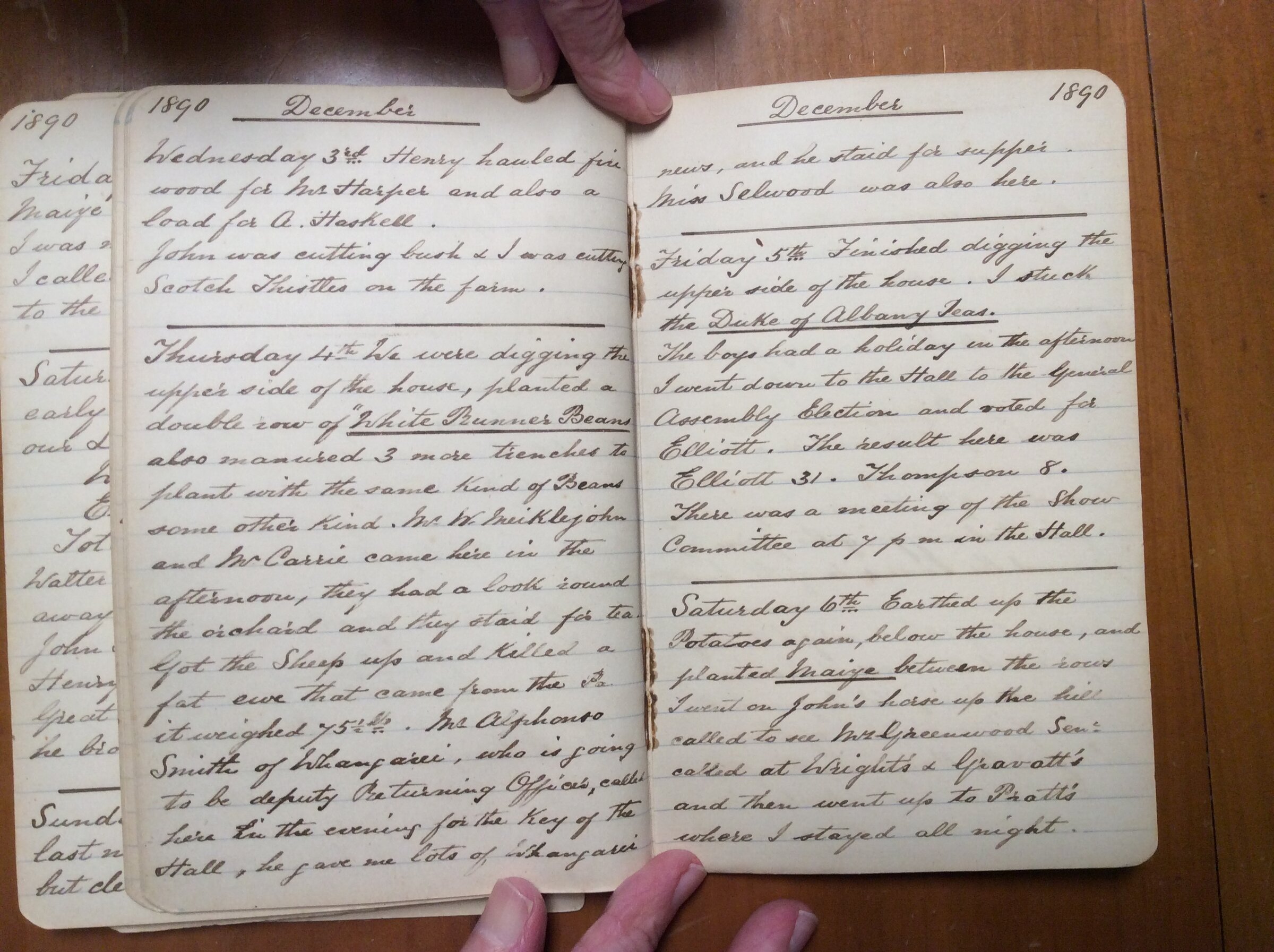 Original CS Clarke diary page