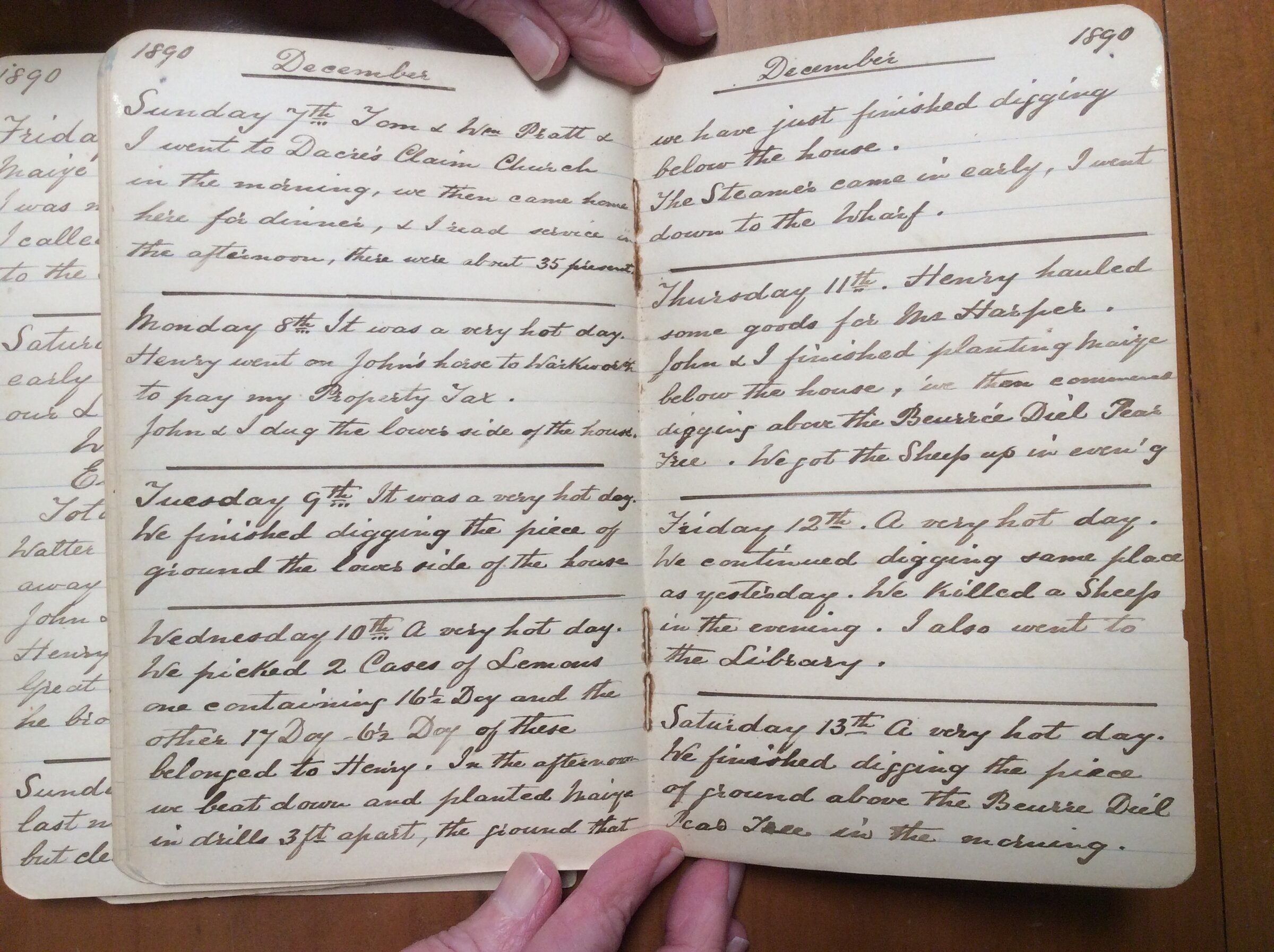Original CS Clarke diary page