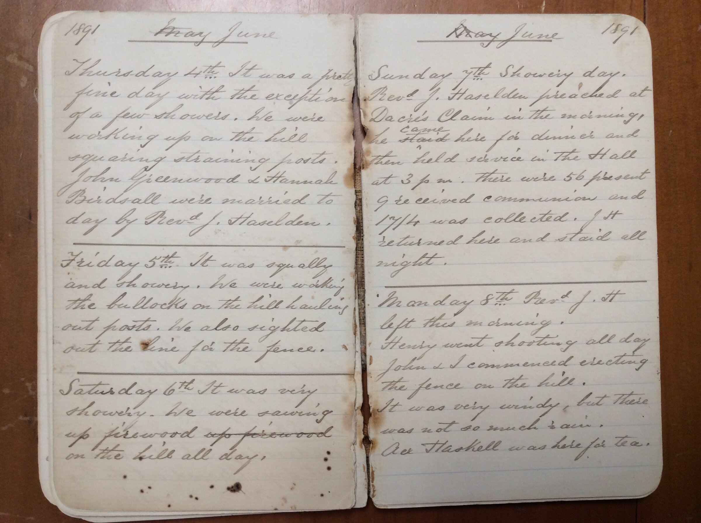 Original CS Clarke diary page